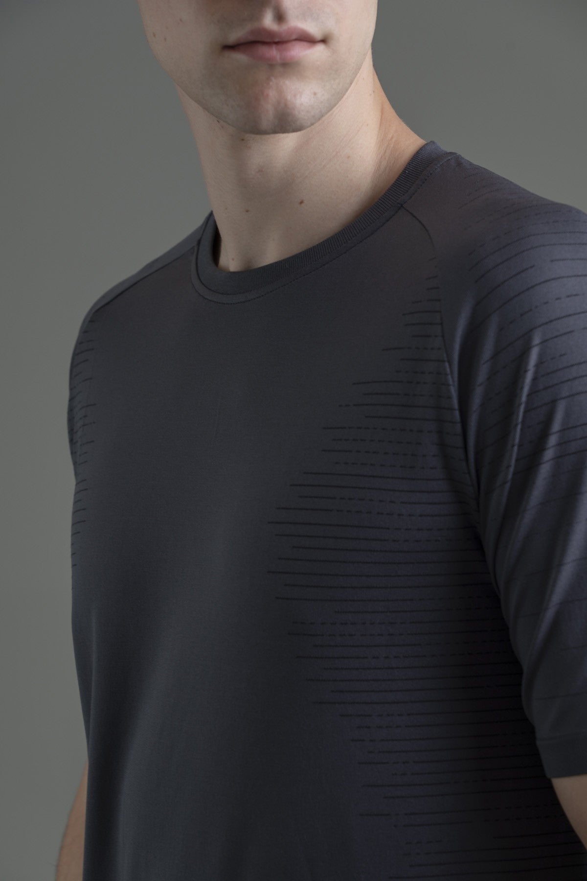 SlimFit Erkek Bisiklet Yaka Antrasit T-shirt