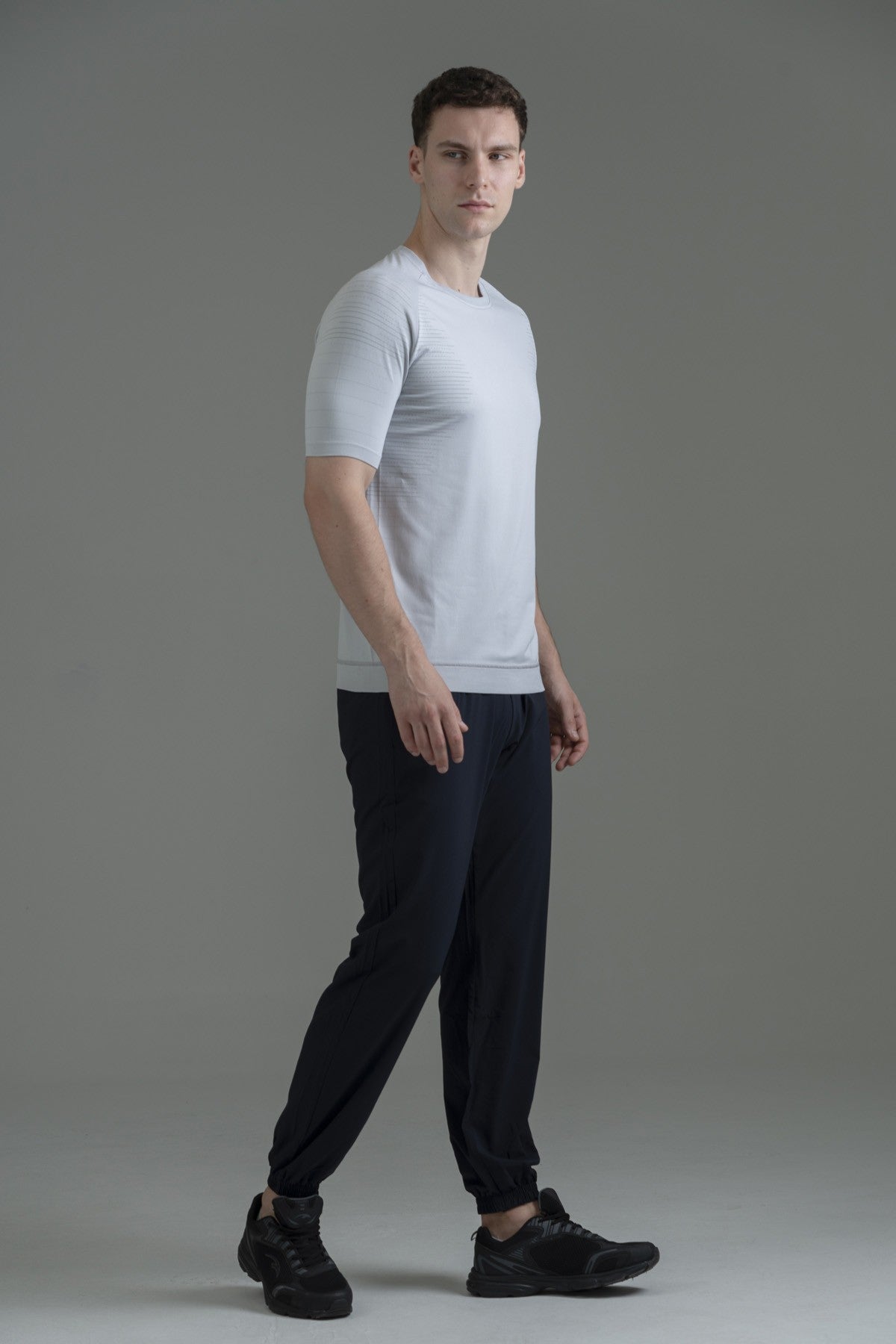 SlimFit Erkek Bisiklet Yaka Beyaz T-shirt