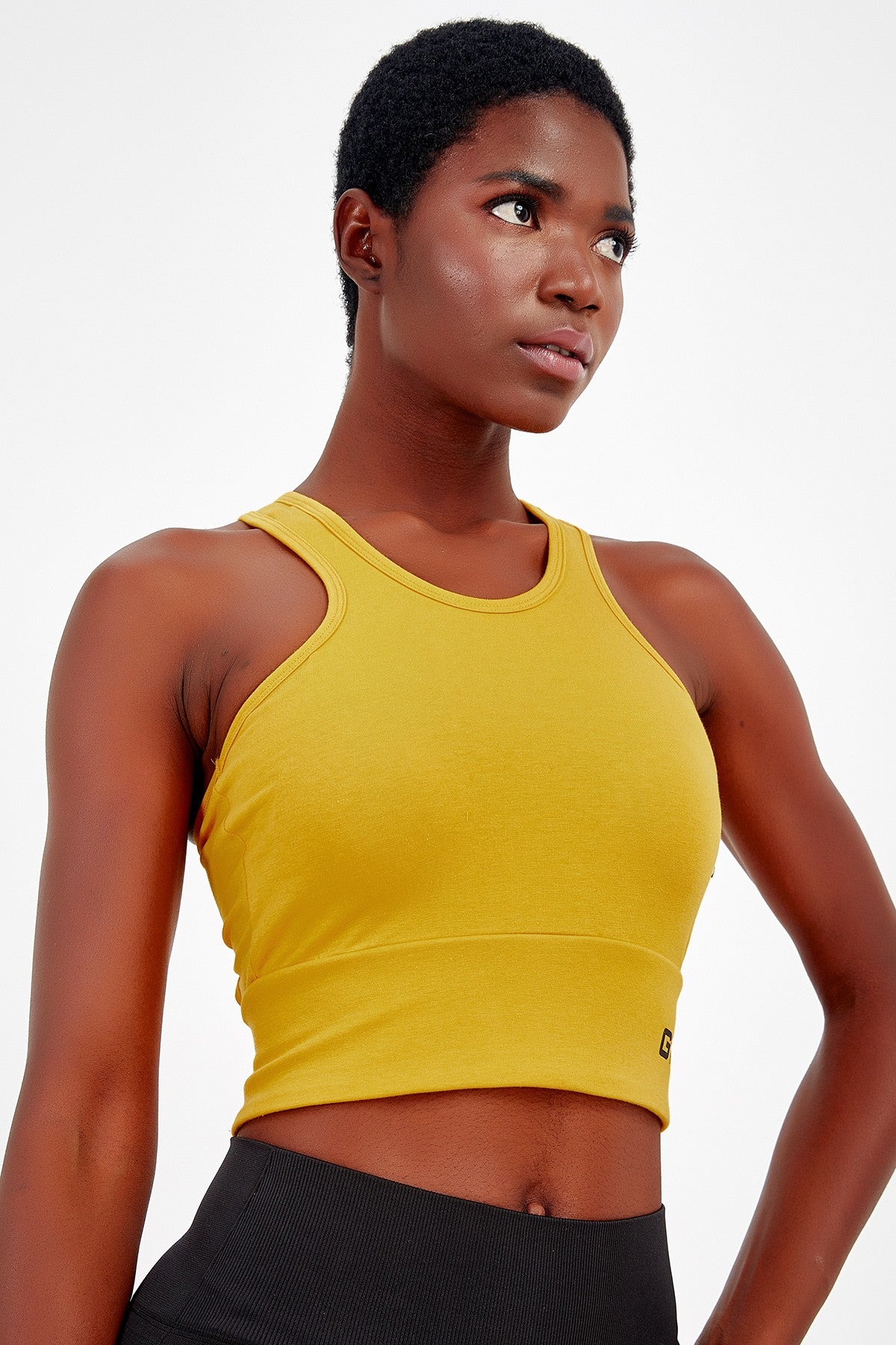 SlimFit Kadın Bisiklet Yaka Sarı Bra