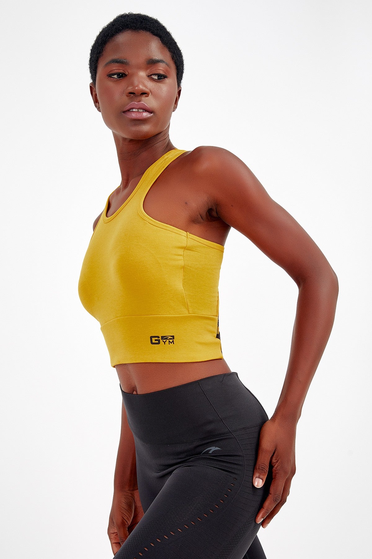 SlimFit Kadın Bisiklet Yaka Sarı Bra