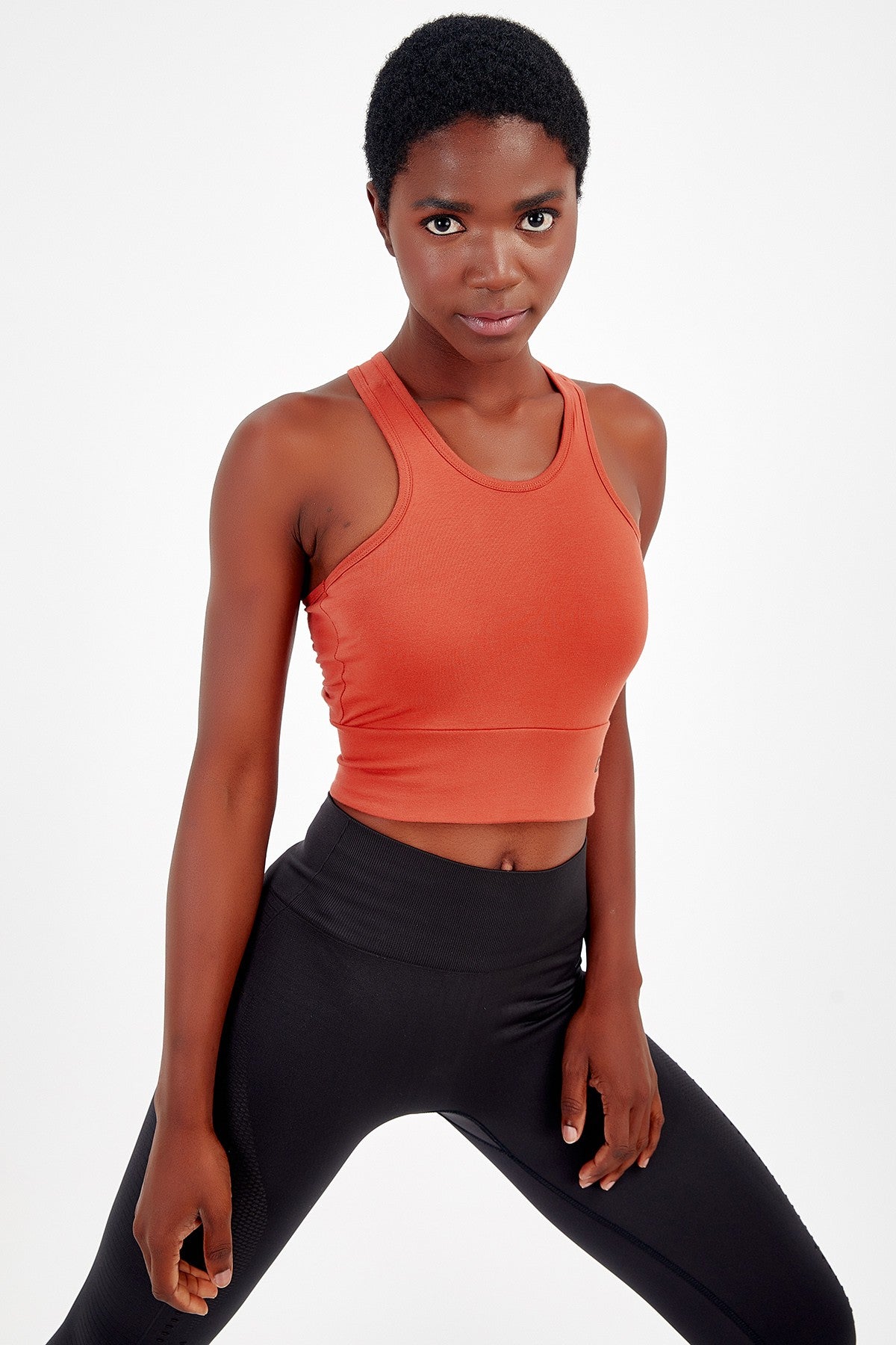 SlimFit Kadın Bisiklet Yaka Kiremit Bra
