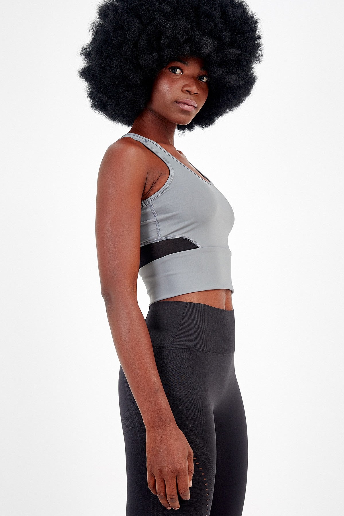 SlimFit Kadın Atlet Yaka Antramelanj Bra