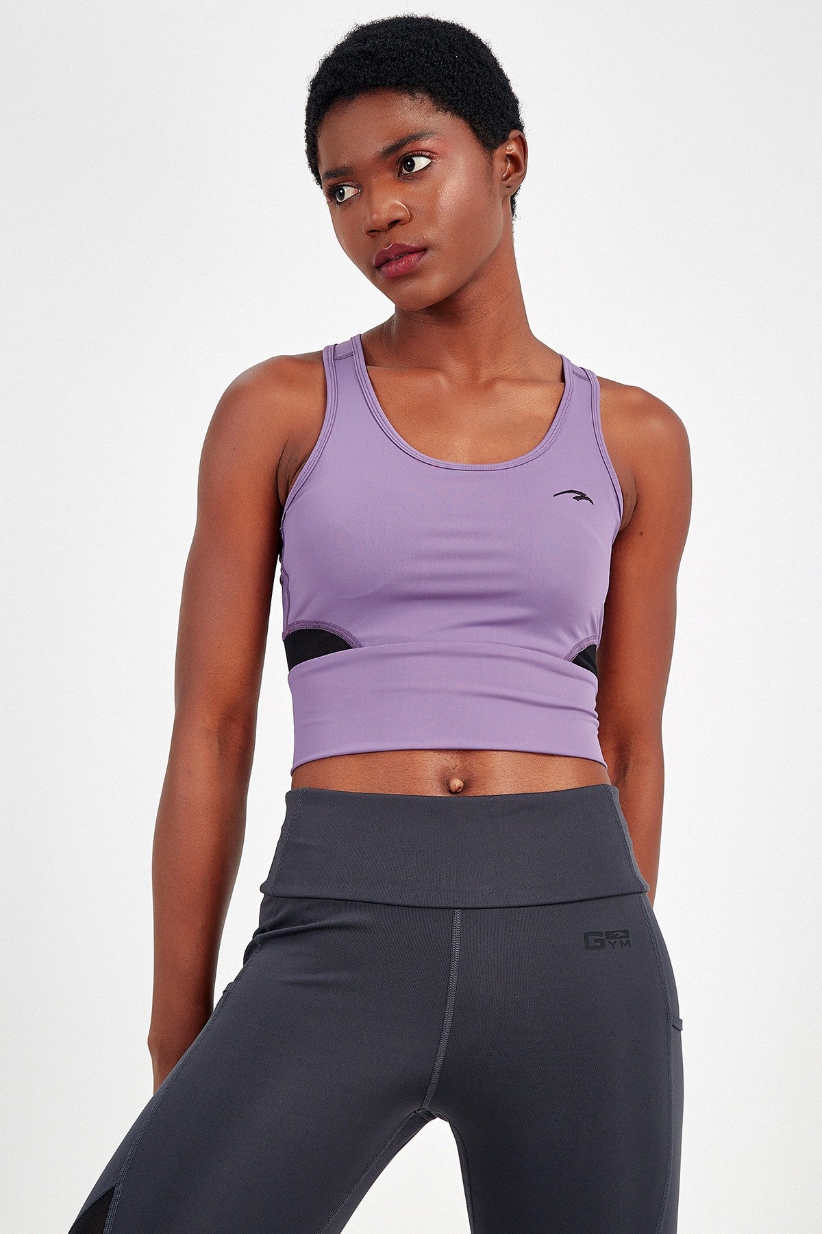 SlimFit Kadın Atlet Yaka Mor Bra