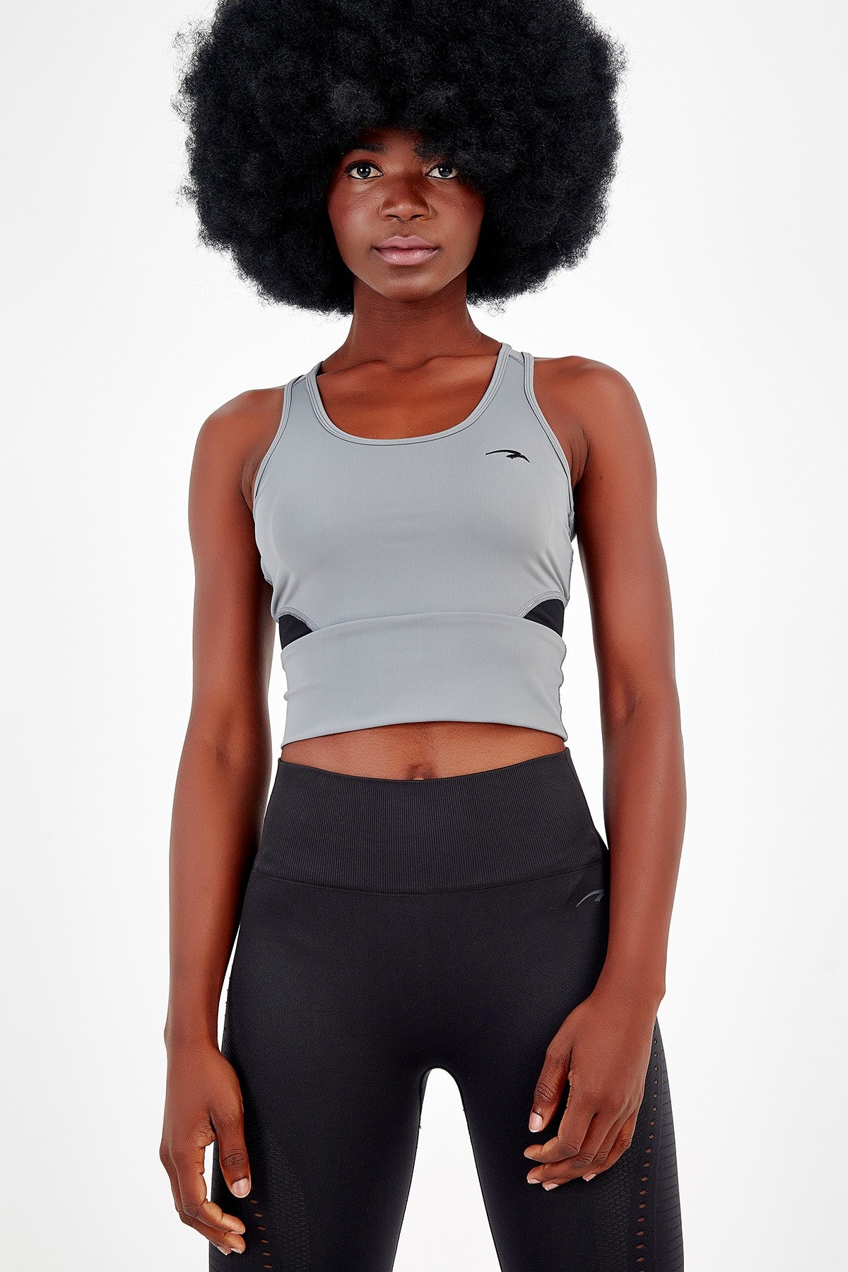 SlimFit Kadın Atlet Yaka Antramelanj Bra