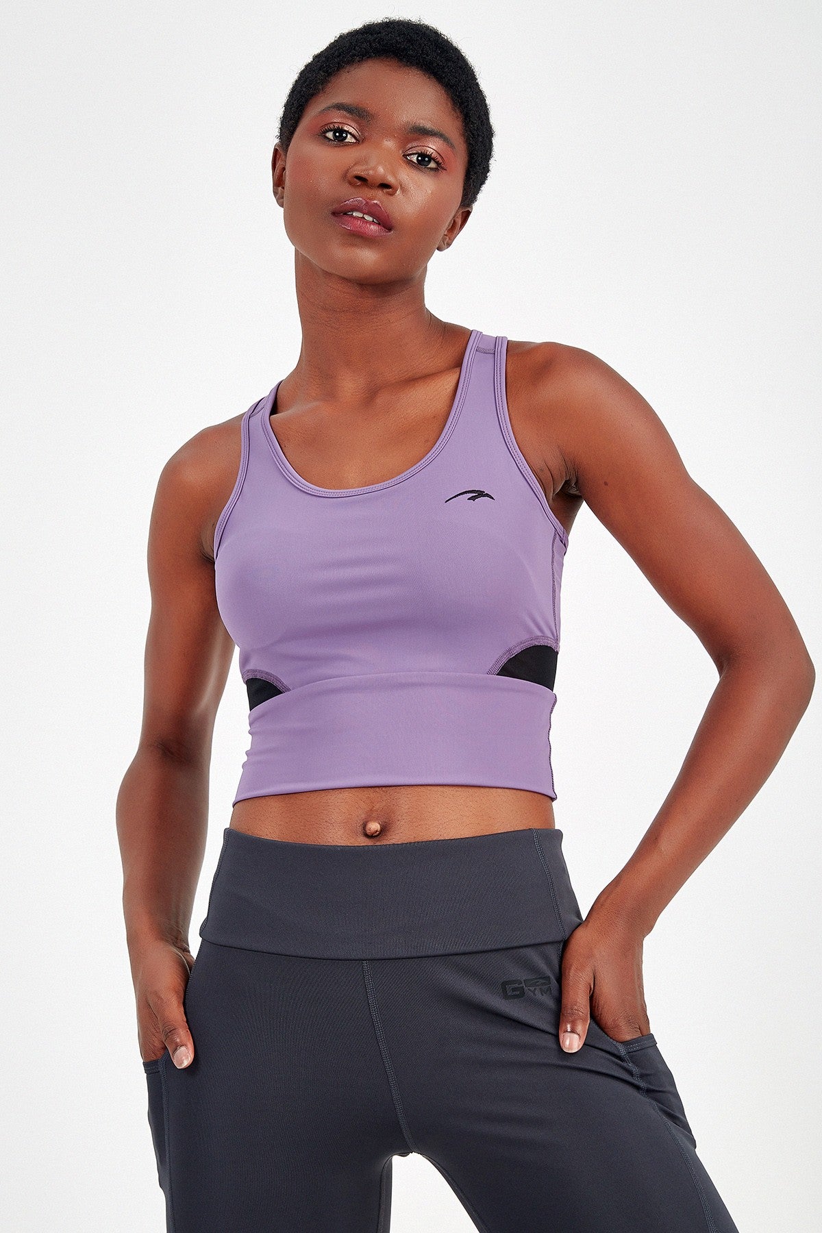 SlimFit Kadın Atlet Yaka Mor Bra
