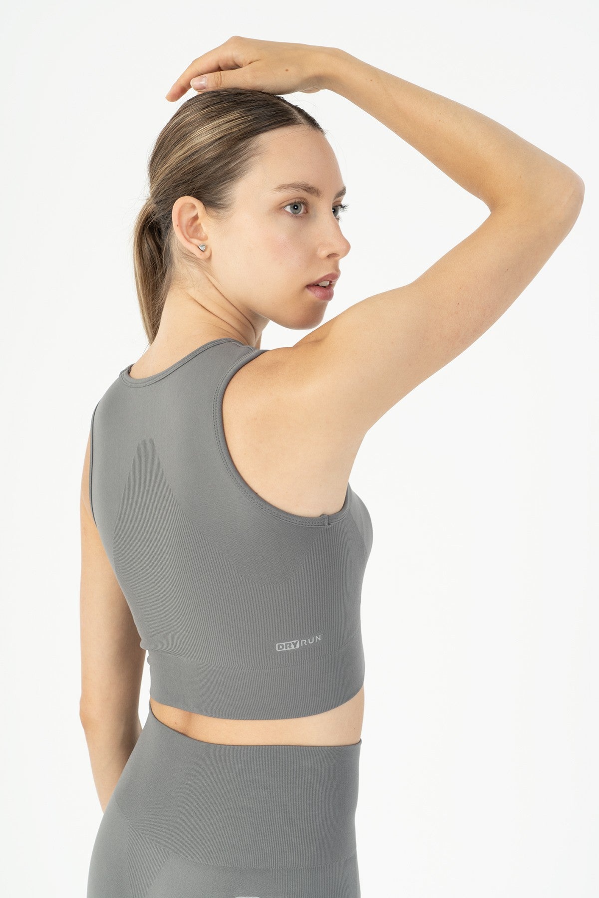 SlimFit Kadın Atlet Yaka Antrasit Bra
