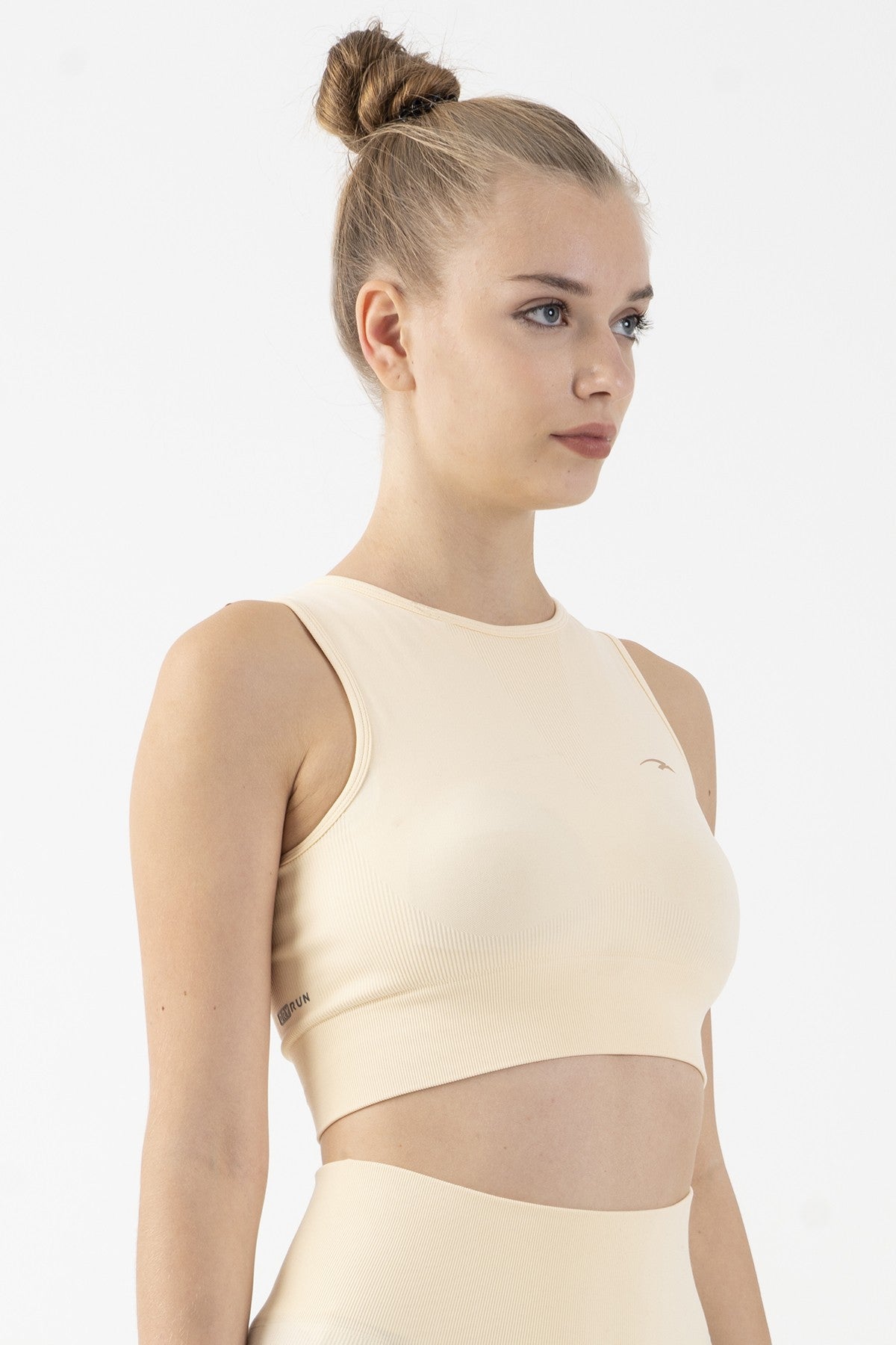SlimFit Kadın Atlet Yaka Ekru Bra