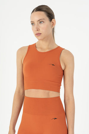 SlimFit Kadın Atlet Yaka Kahverengi Bra