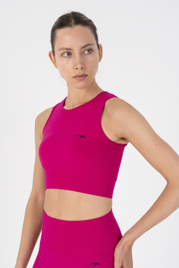 SlimFit Kadın Atlet Yaka Açık Mor Bra