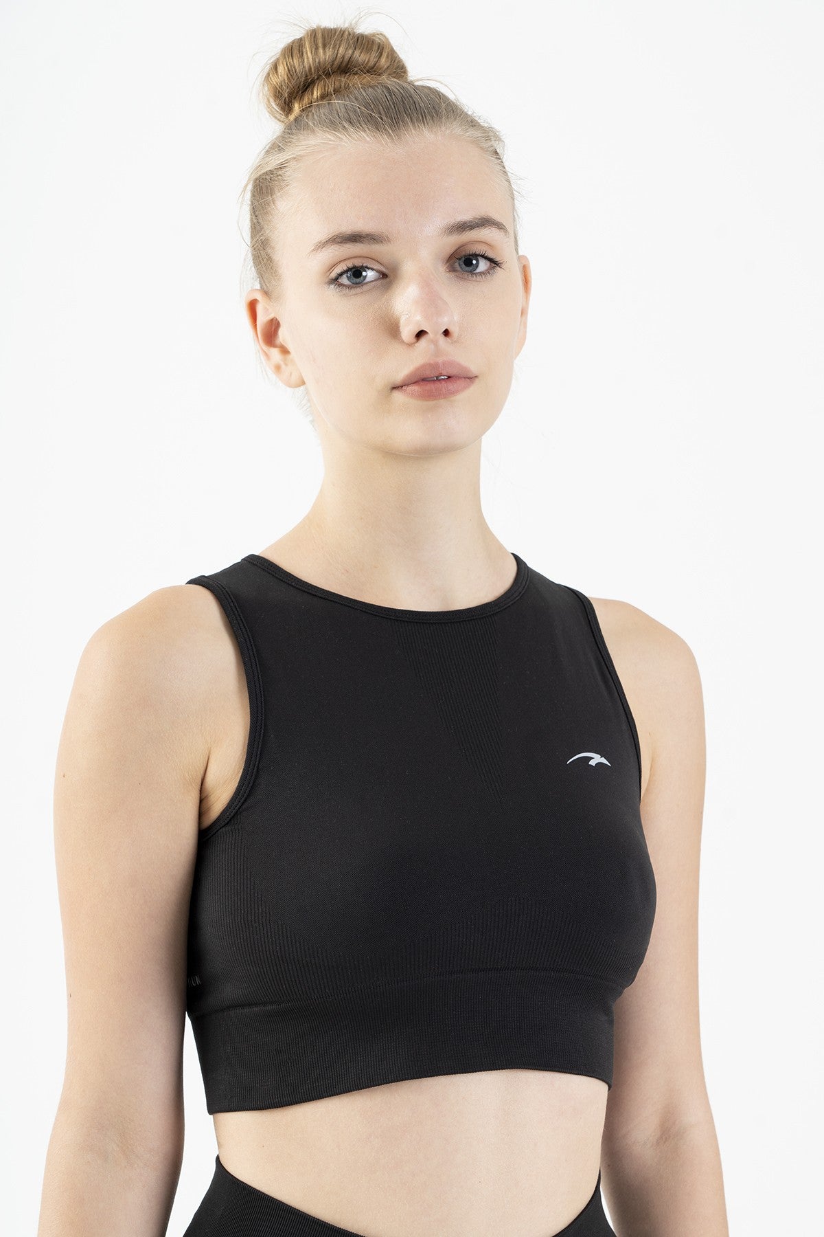 SlimFit Kadın Atlet Yaka Siyah Bra