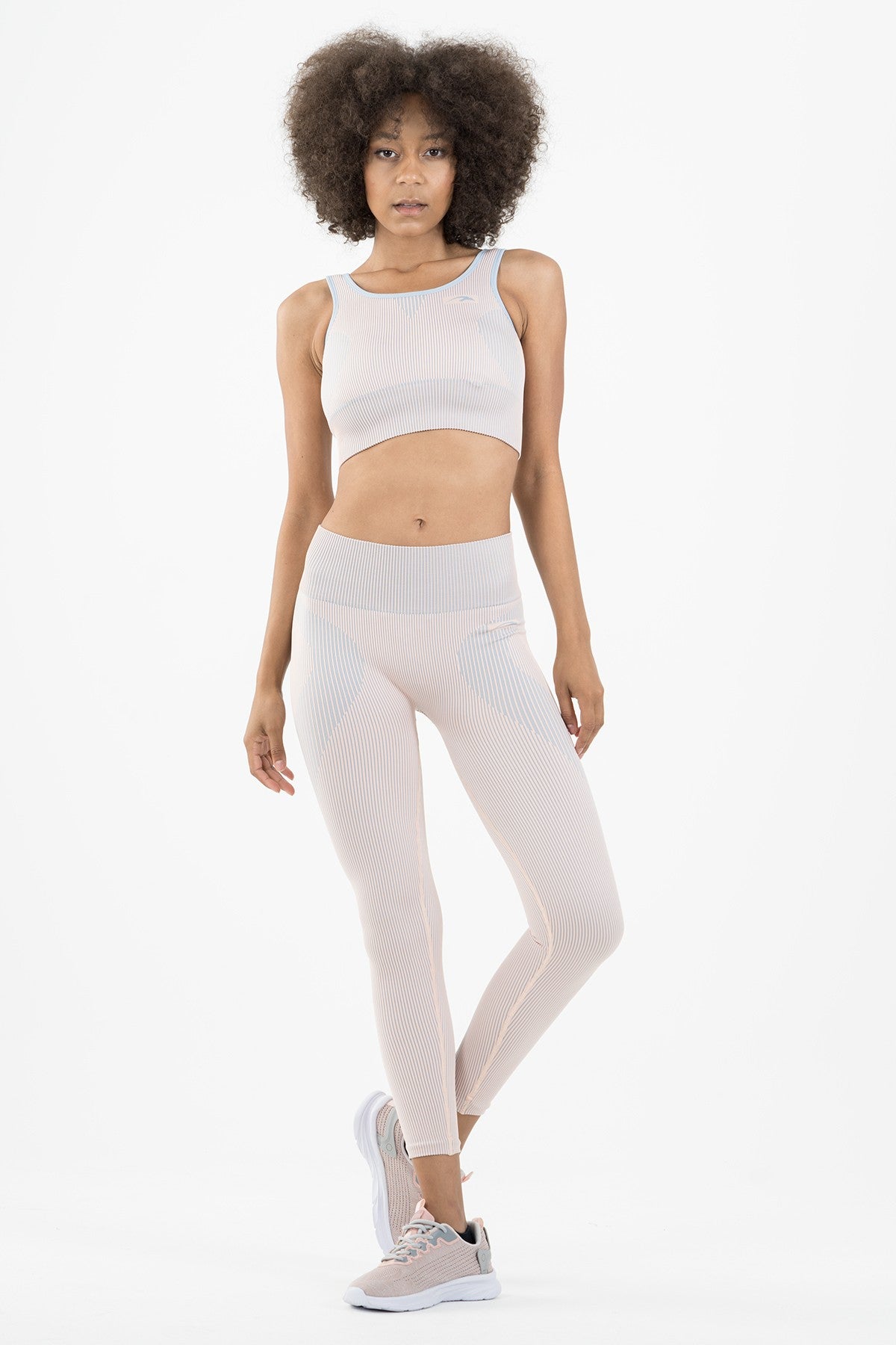 SlimFit Kadın Bisiklet Yaka Pudra Bra