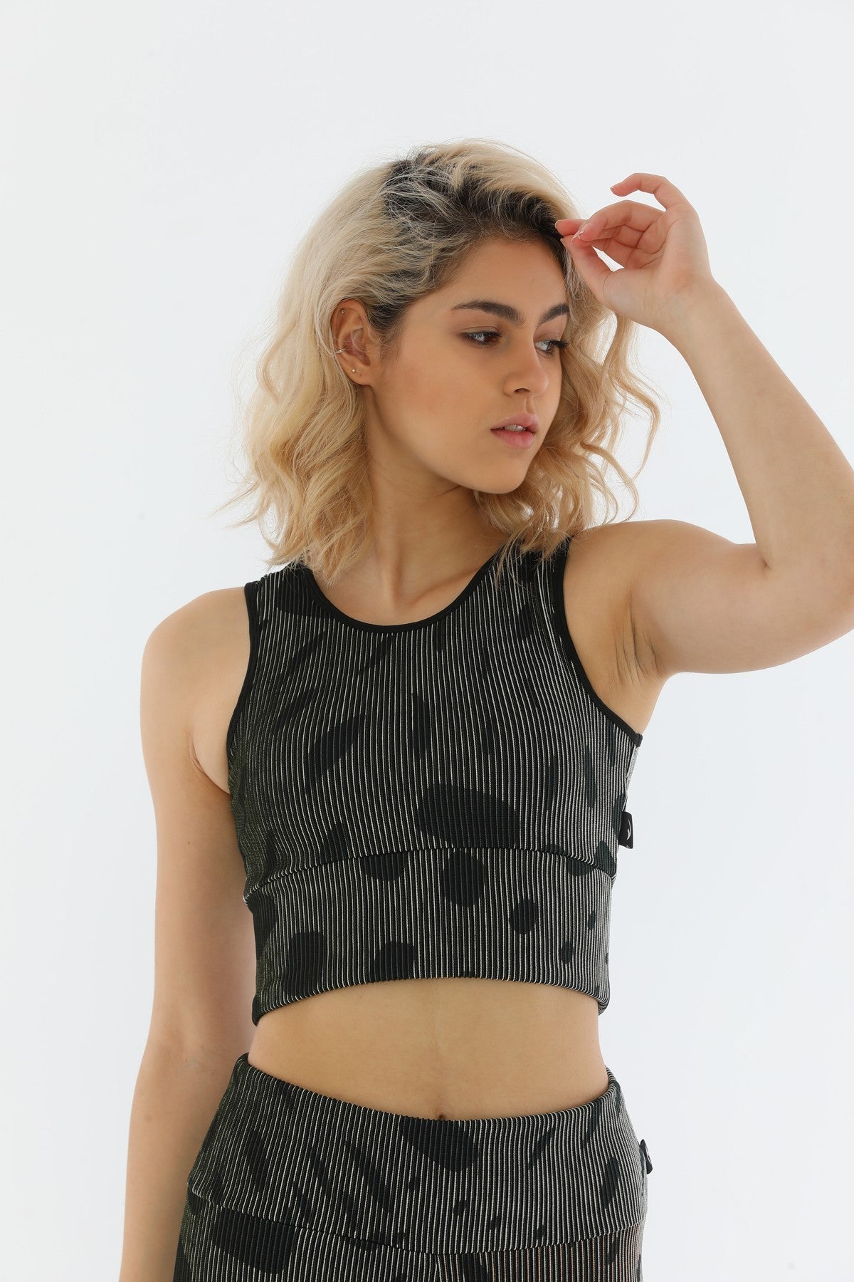 SlimFit Kadın Bisiklet Yaka Haki Bra