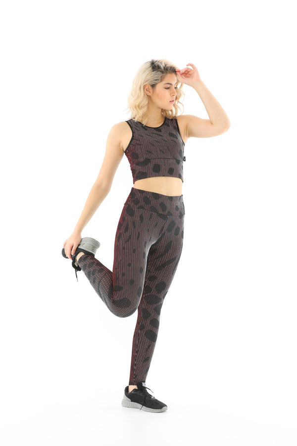 SlimFit Kadın Bisiklet Yaka Kırmızı Bra