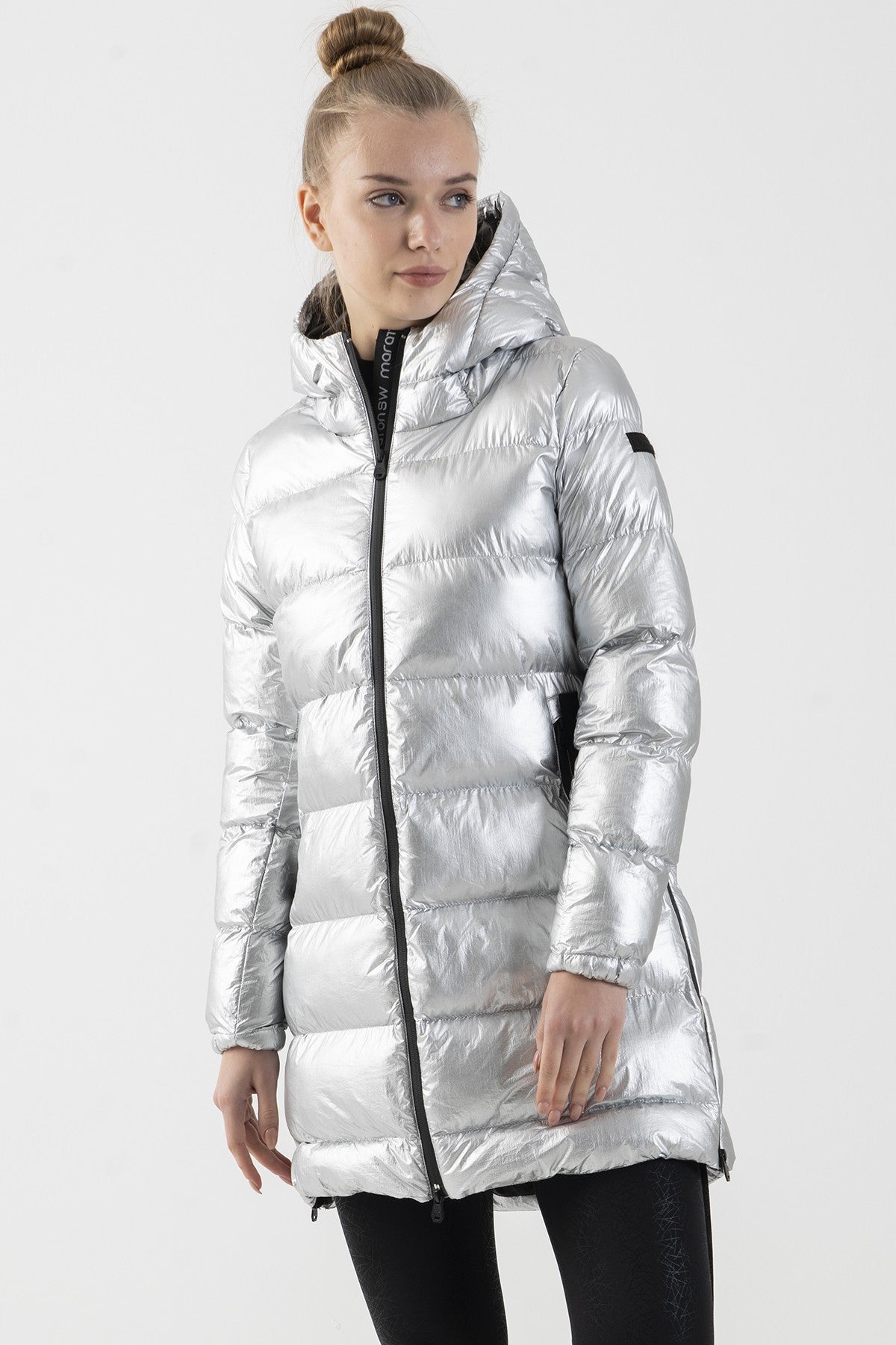 Regular Kadın Kapüşonlu Gri Parka