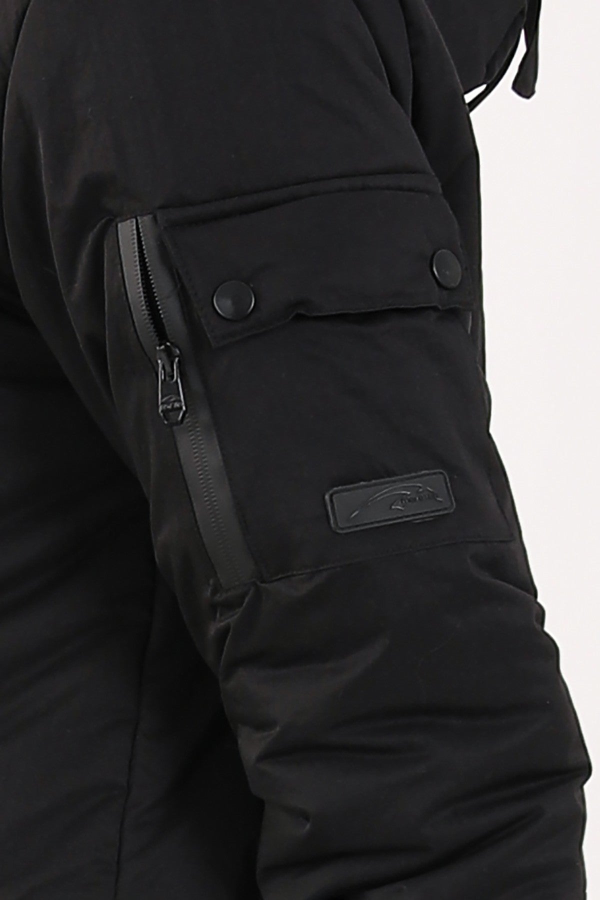 Regular Kadın Kapüşonlu Siyah Parka