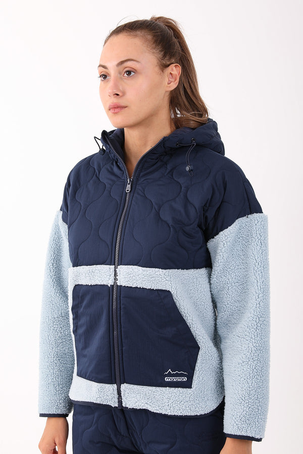 Comfort Kadın Kapüşonlu Açık Mavi Tracktop