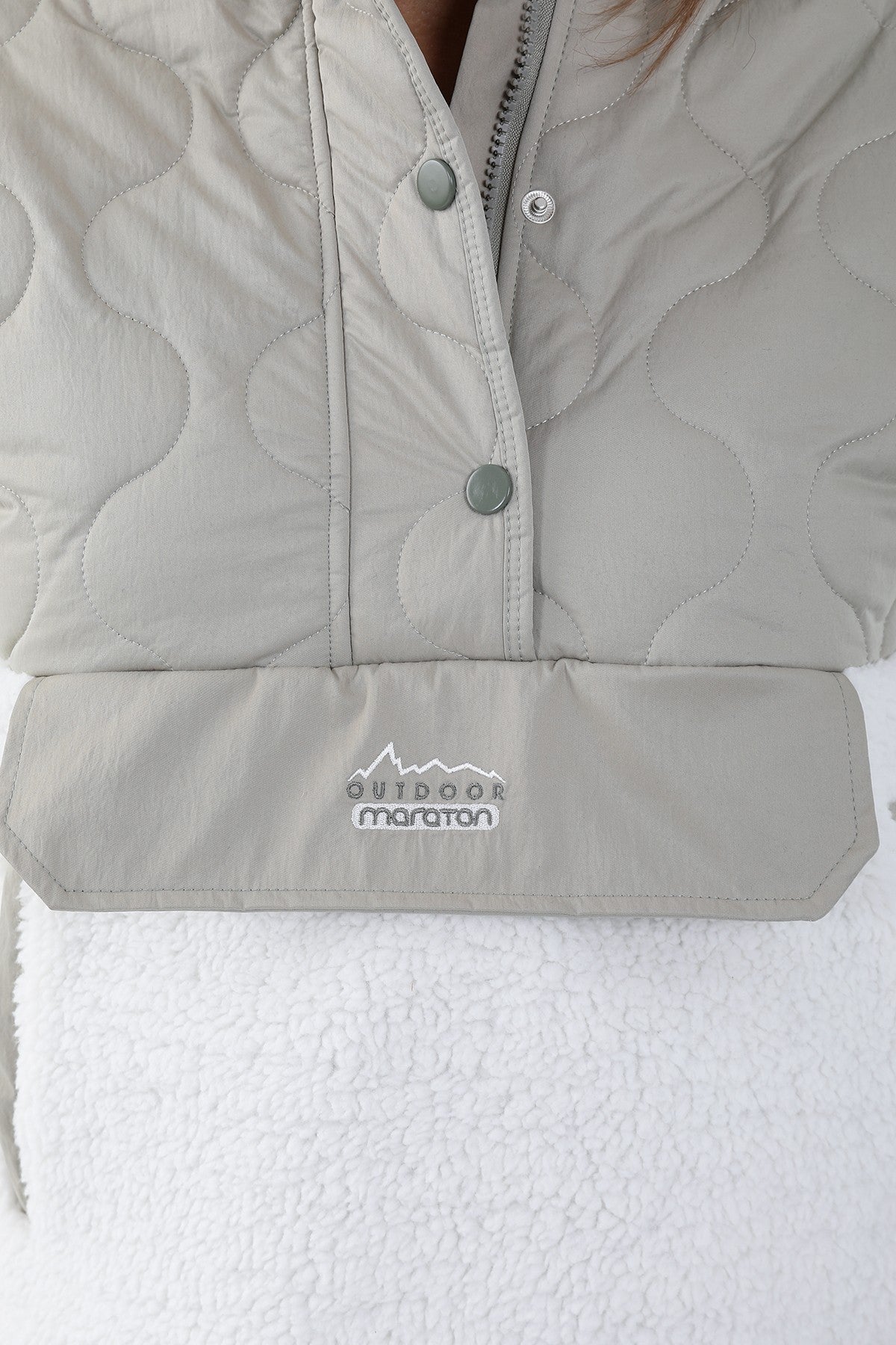 Comfort Kadın Kapüşonlu Ekru Sweatshirt