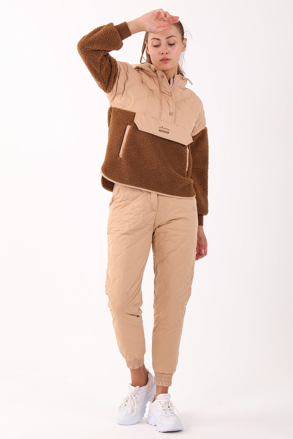 Comfort Kadın Kapüşonlu Kahverengi Sweatshirt