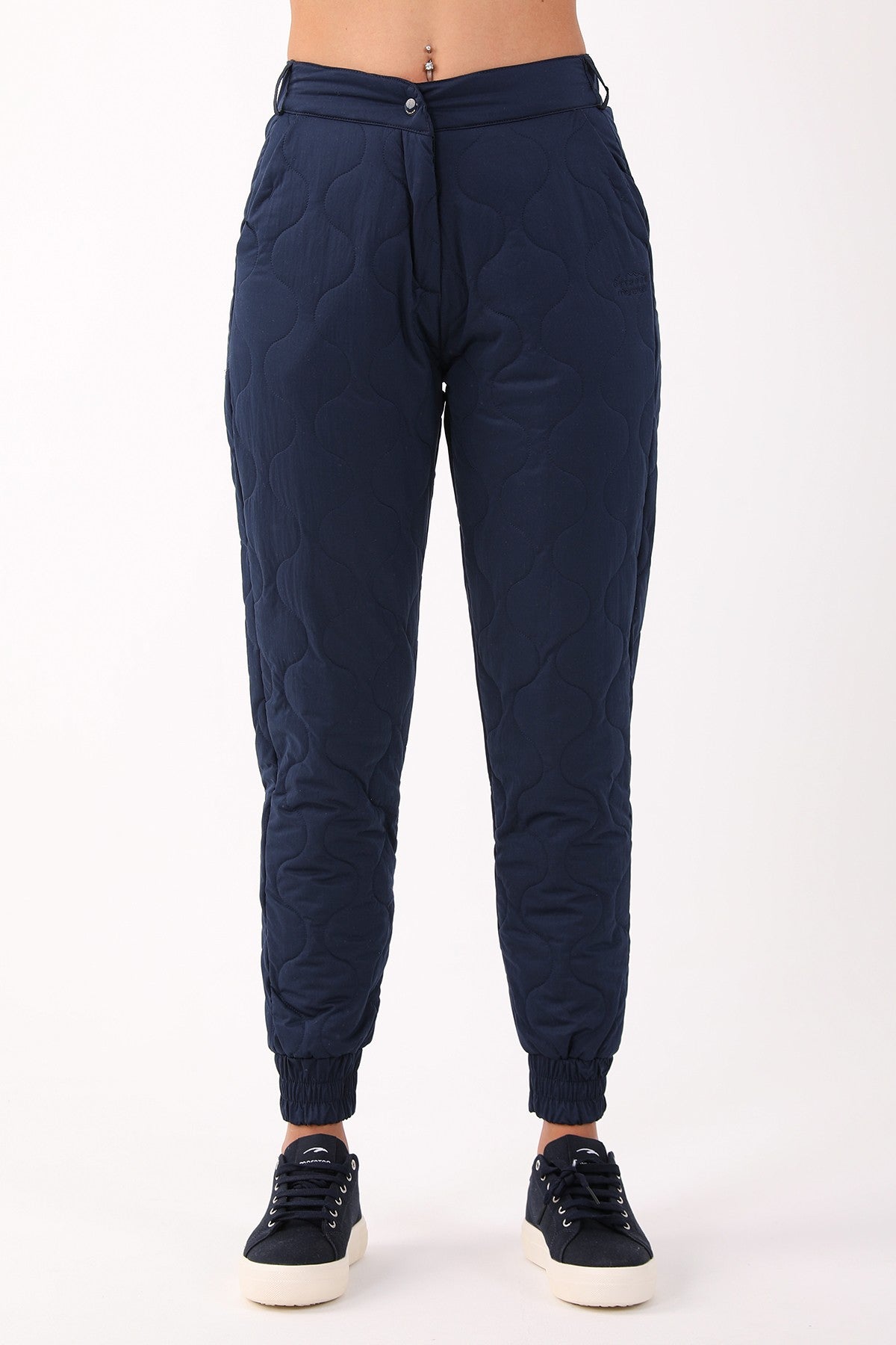 Comfort Kadın Dönüşlü Paça Lacivert Pantolon