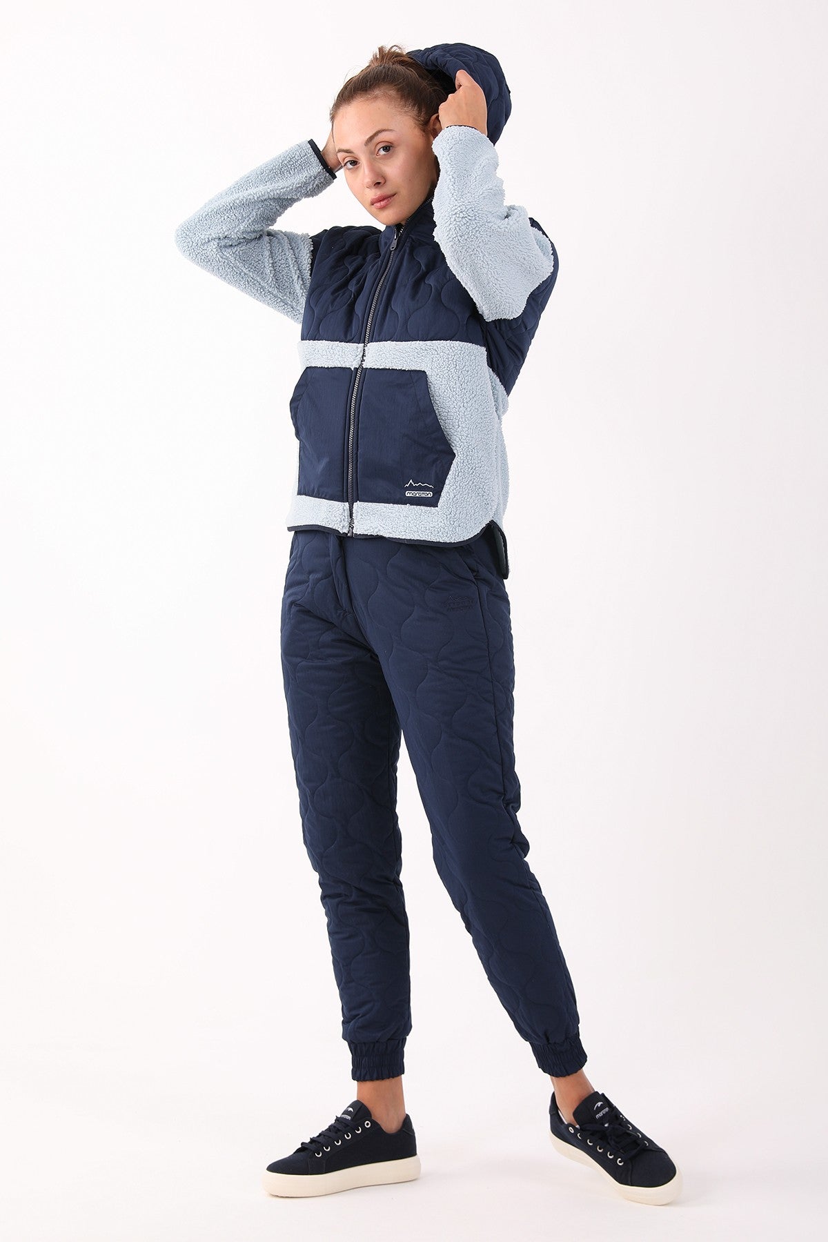 Comfort Kadın Dönüşlü Paça Lacivert Pantolon