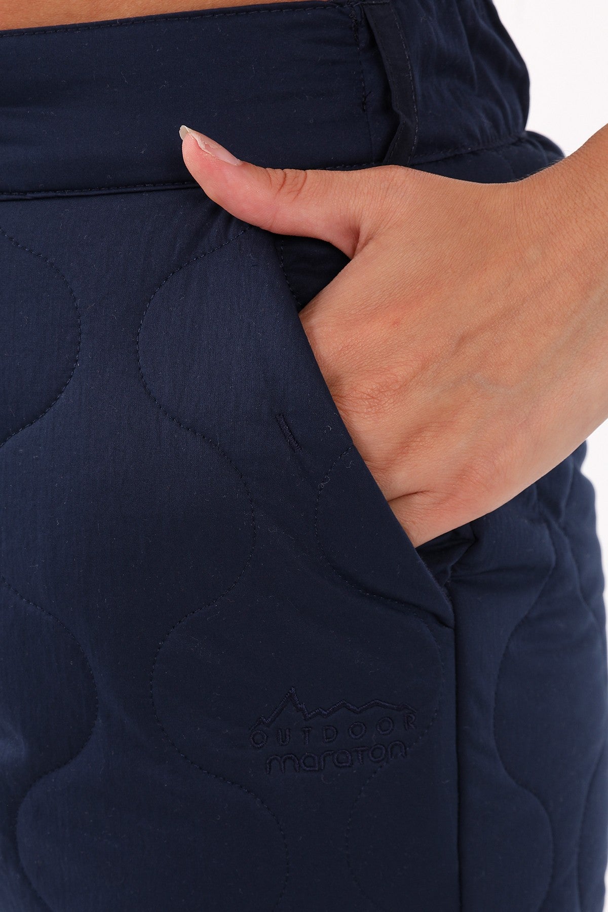 Comfort Kadın Dönüşlü Paça Lacivert Pantolon