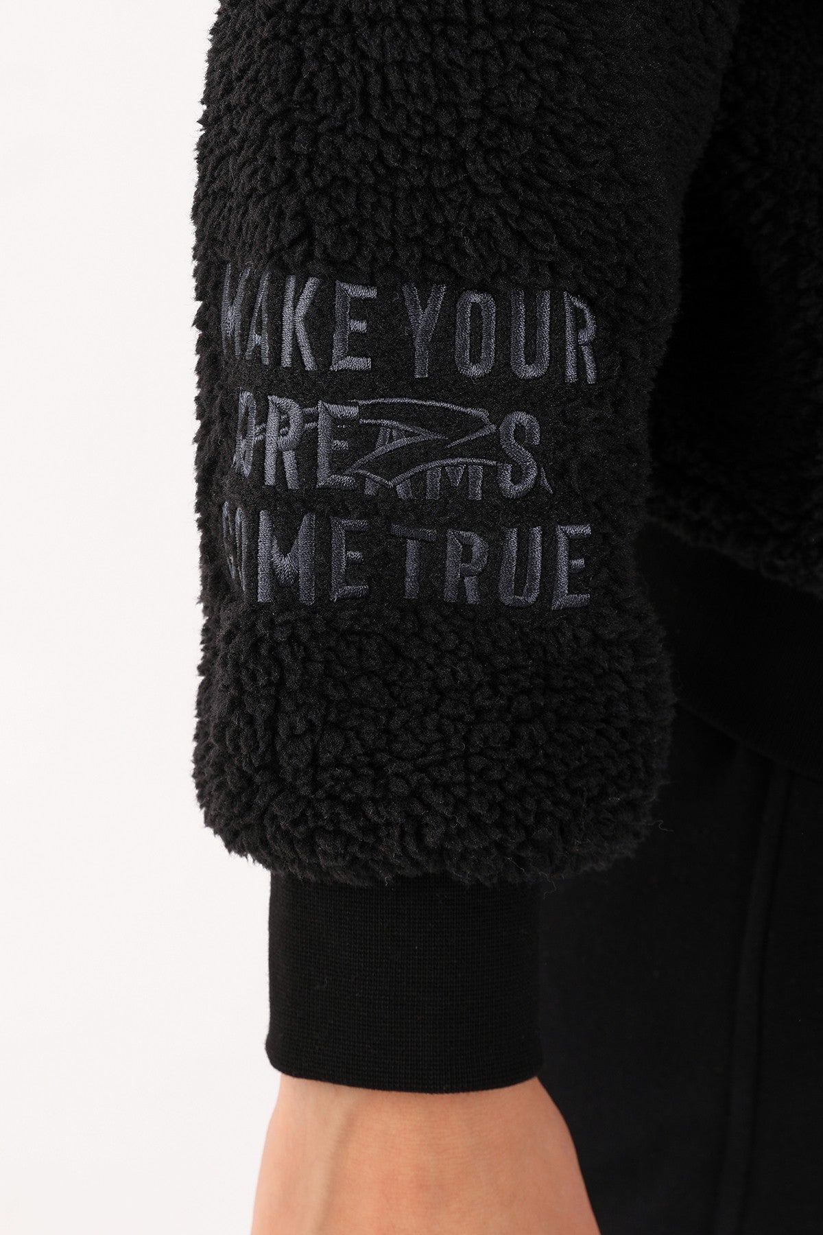 Comfort Kadın Kapüşonlu Siyah Sweatshirt