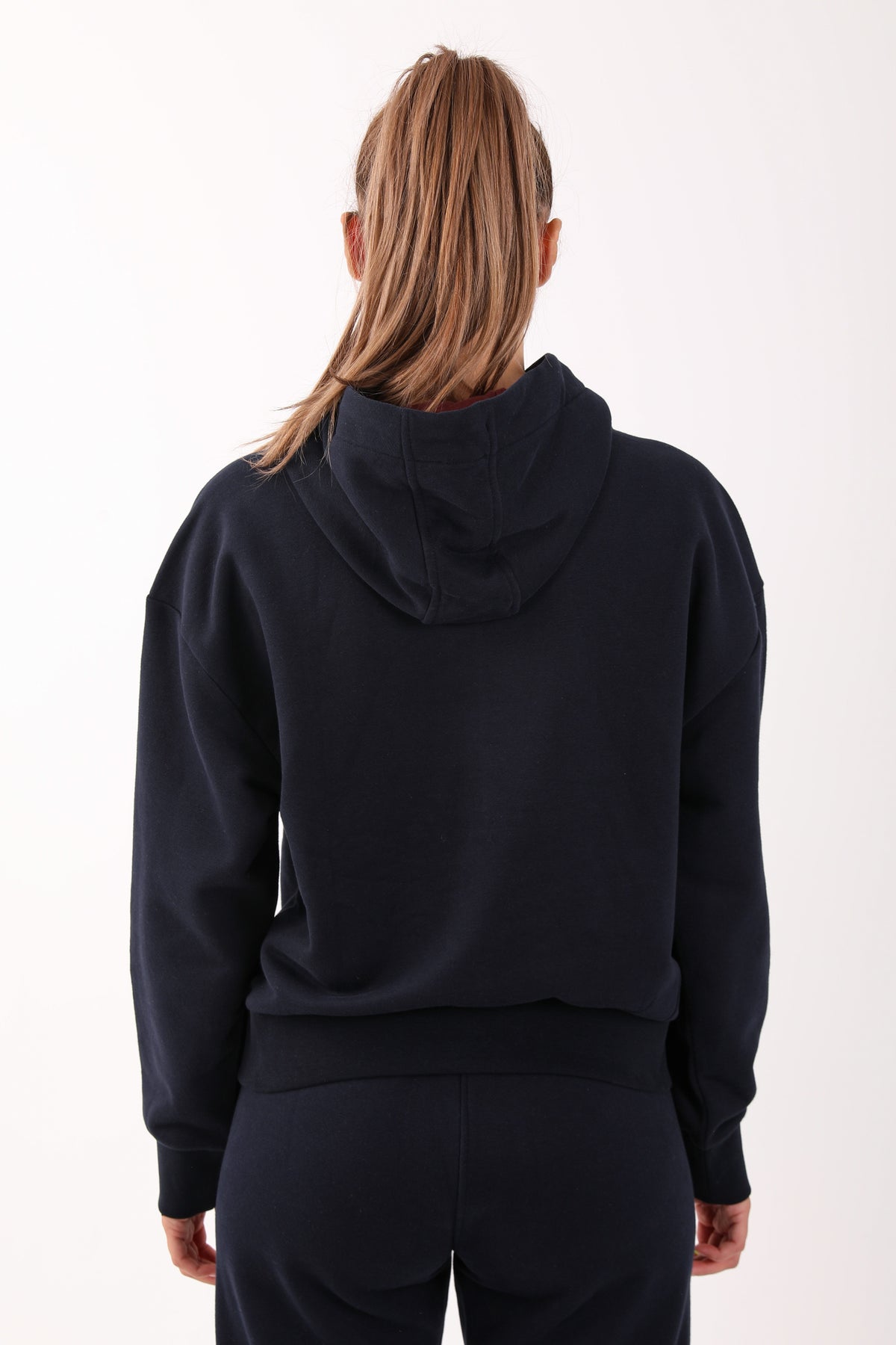 Comfort Kadın Kapüşonlu Lacivert Sweatshirt