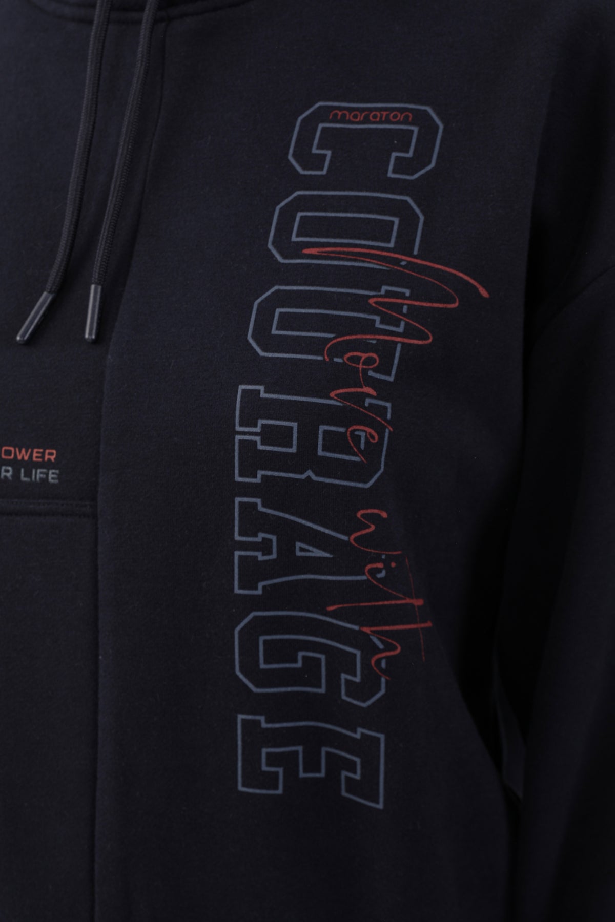 Comfort Kadın Kapüşonlu Lacivert Sweatshirt