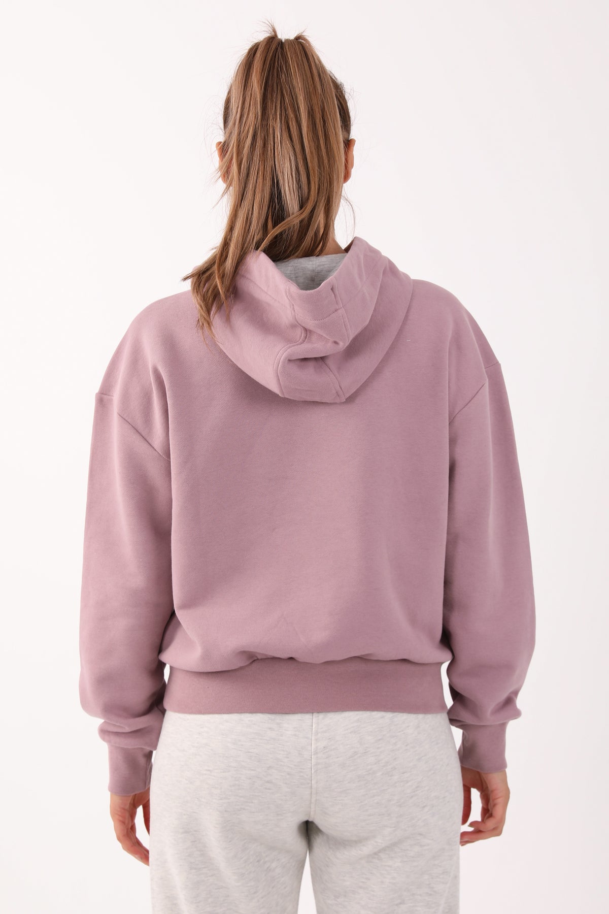 Comfort Kadın Kapüşonlu Lila Sweatshirt