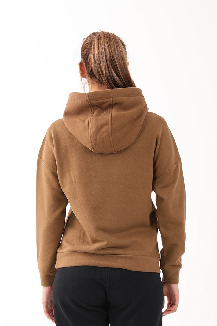 Comfort Kadın Kapüşonlu Kahverengi Sweatshirt
