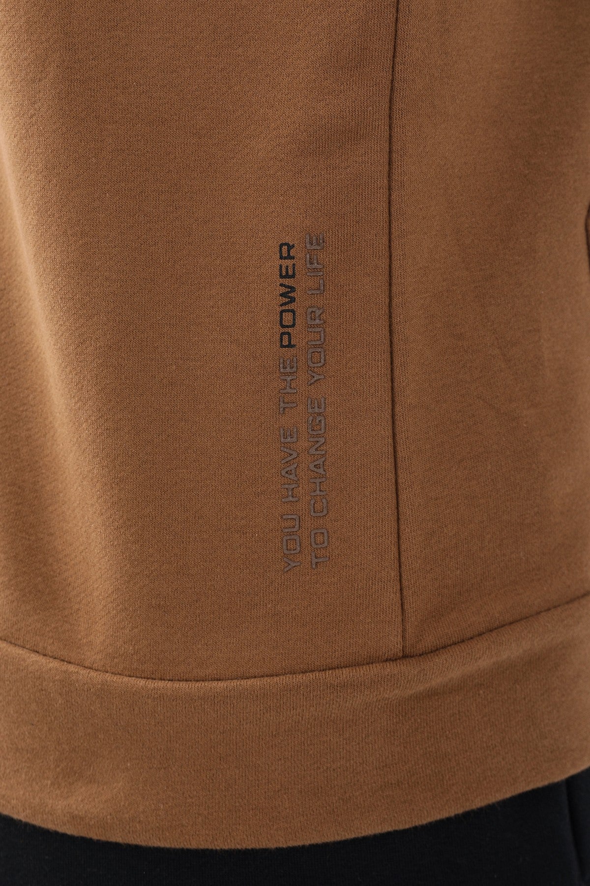 Comfort Kadın Kapüşonlu Kahverengi Sweatshirt