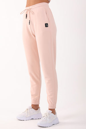 Comfort Kadın Lastik Paça Pudra Pantolon