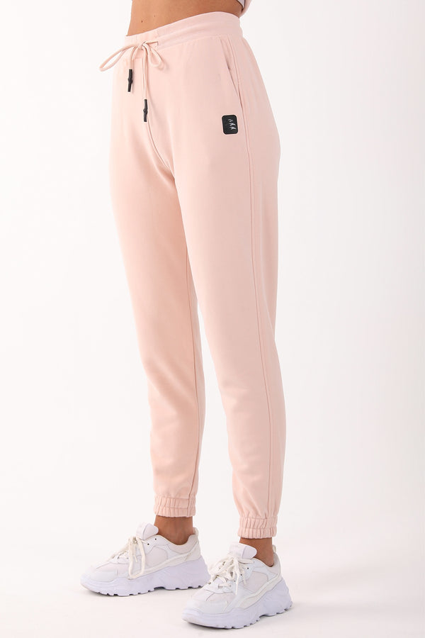 Comfort Kadın Lastik Paça Pudra Pantolon