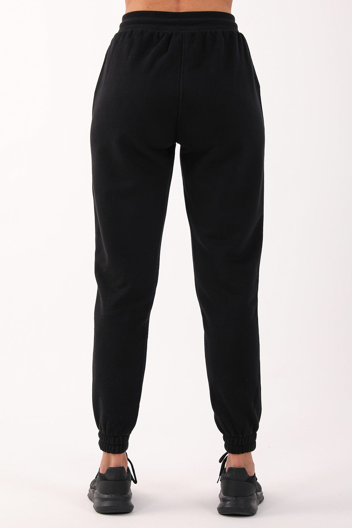 Comfort Kadın Lastik Paça Siyah Pantolon