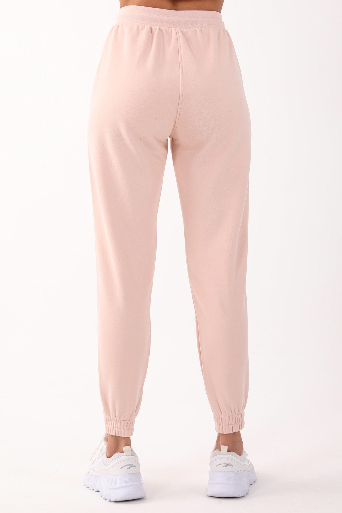 Comfort Kadın Lastik Paça Pudra Pantolon