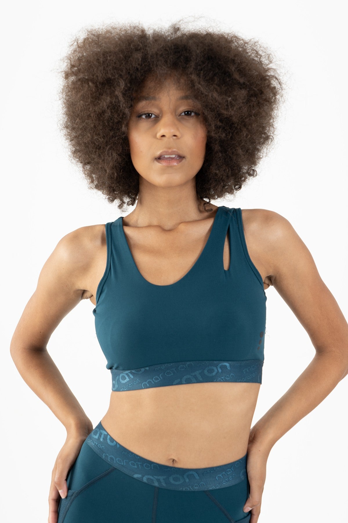 SlimFit Kadın Atlet Yaka Turkuaz Bra