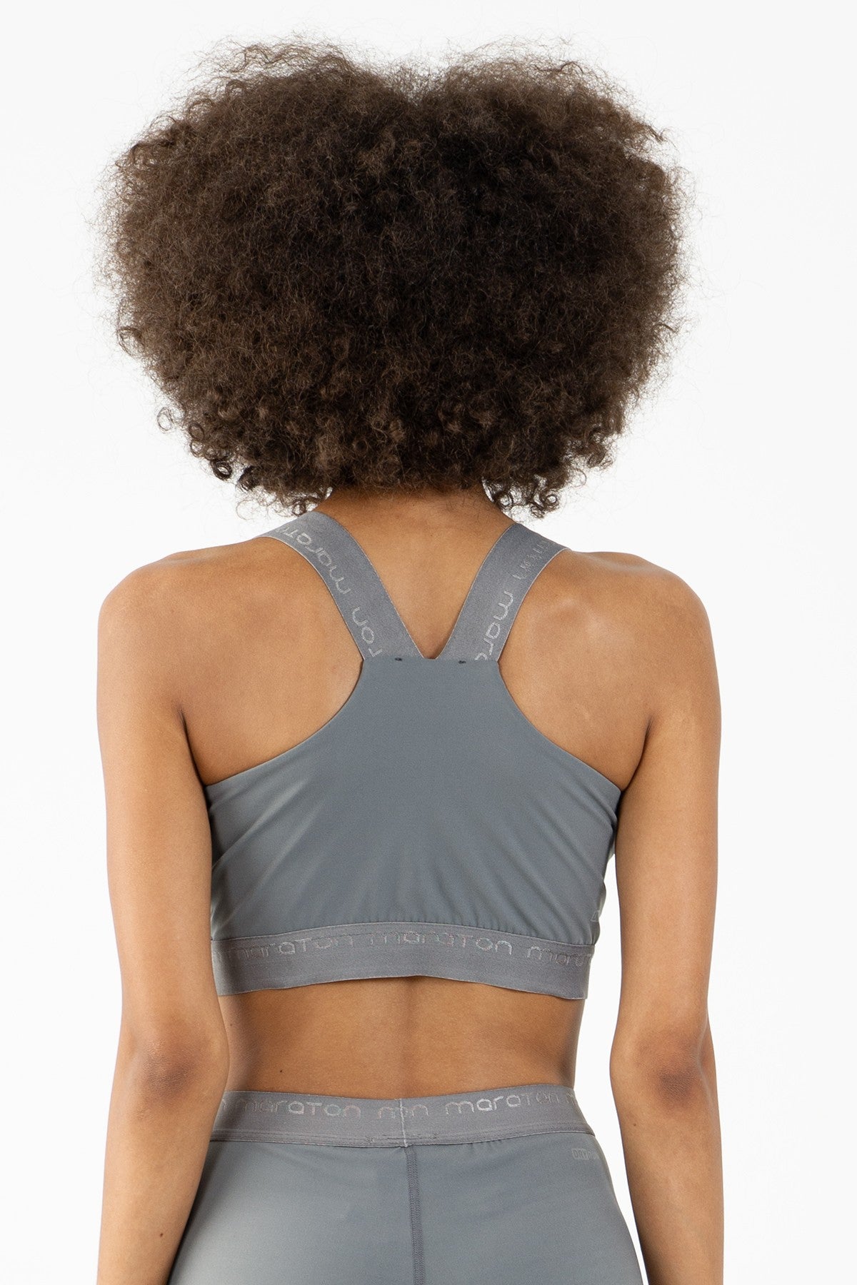 SlimFit Kadın Atlet Yaka Antrasit Bra