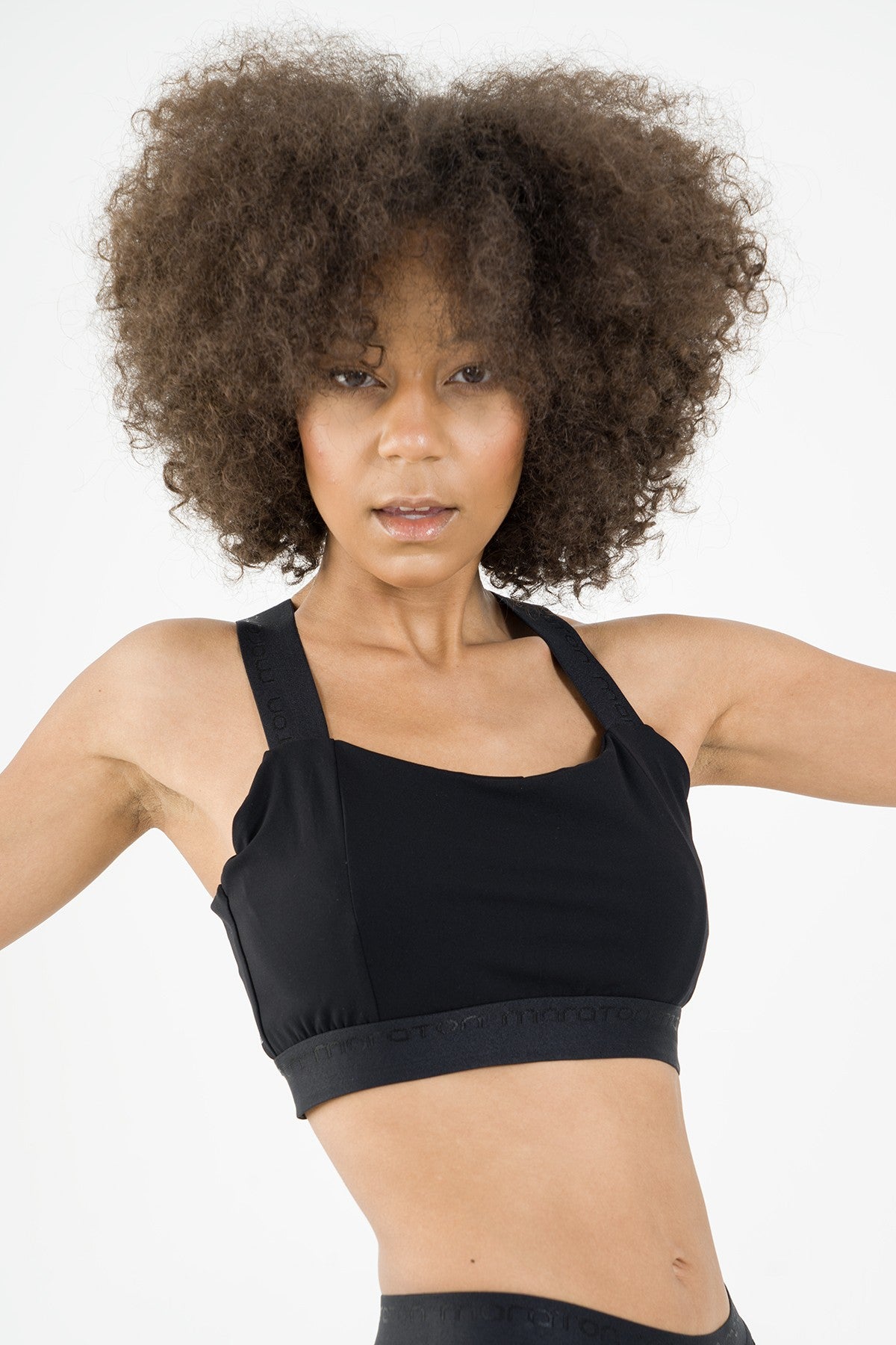 SlimFit Kadın Atlet Yaka Siyah Bra