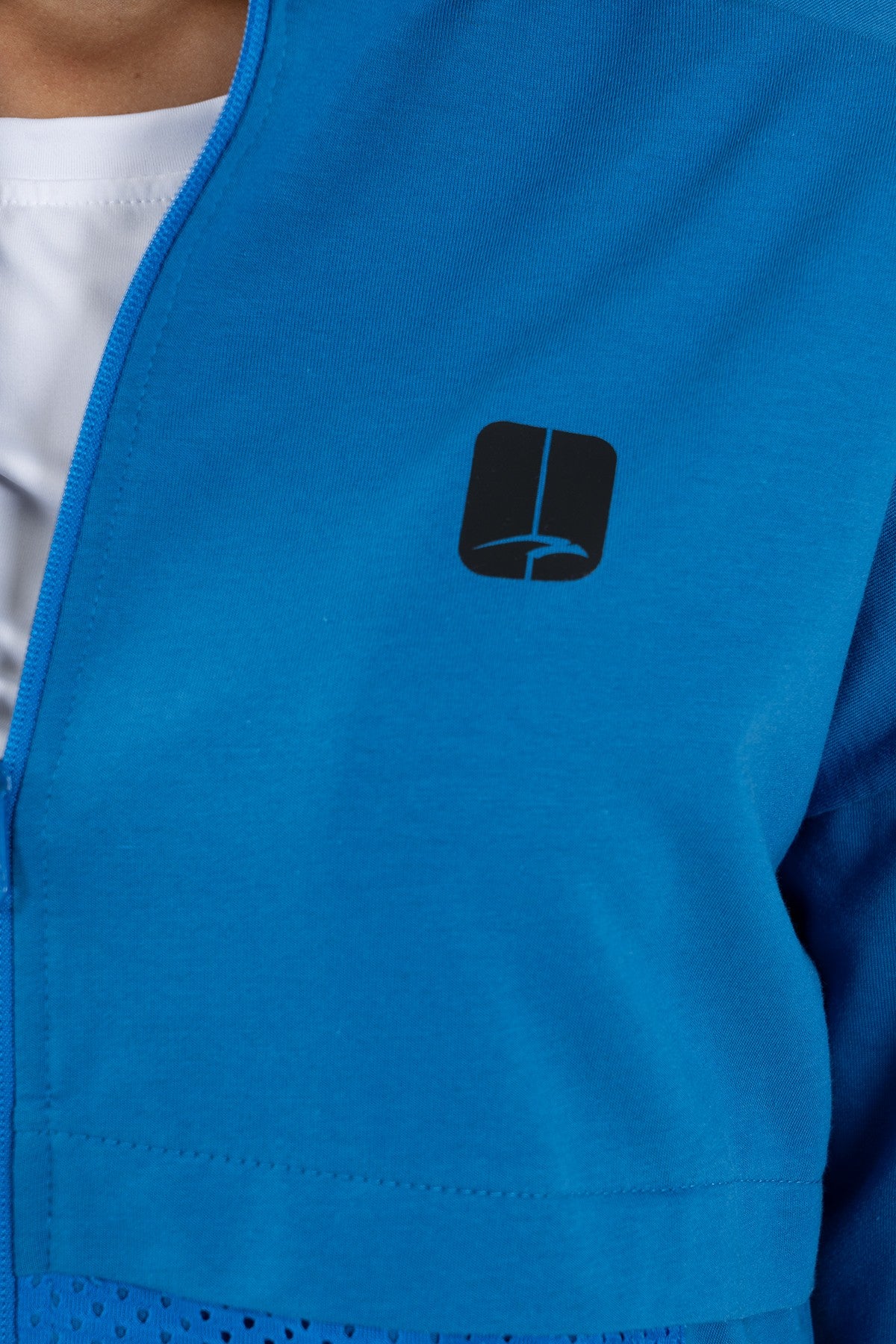 Comfort Kadın Dik Yaka Saks Mavi Tracktop