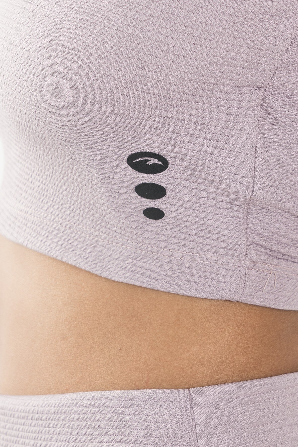 SlimFit Kadın Balıkçı Yaka Lila Crop Top