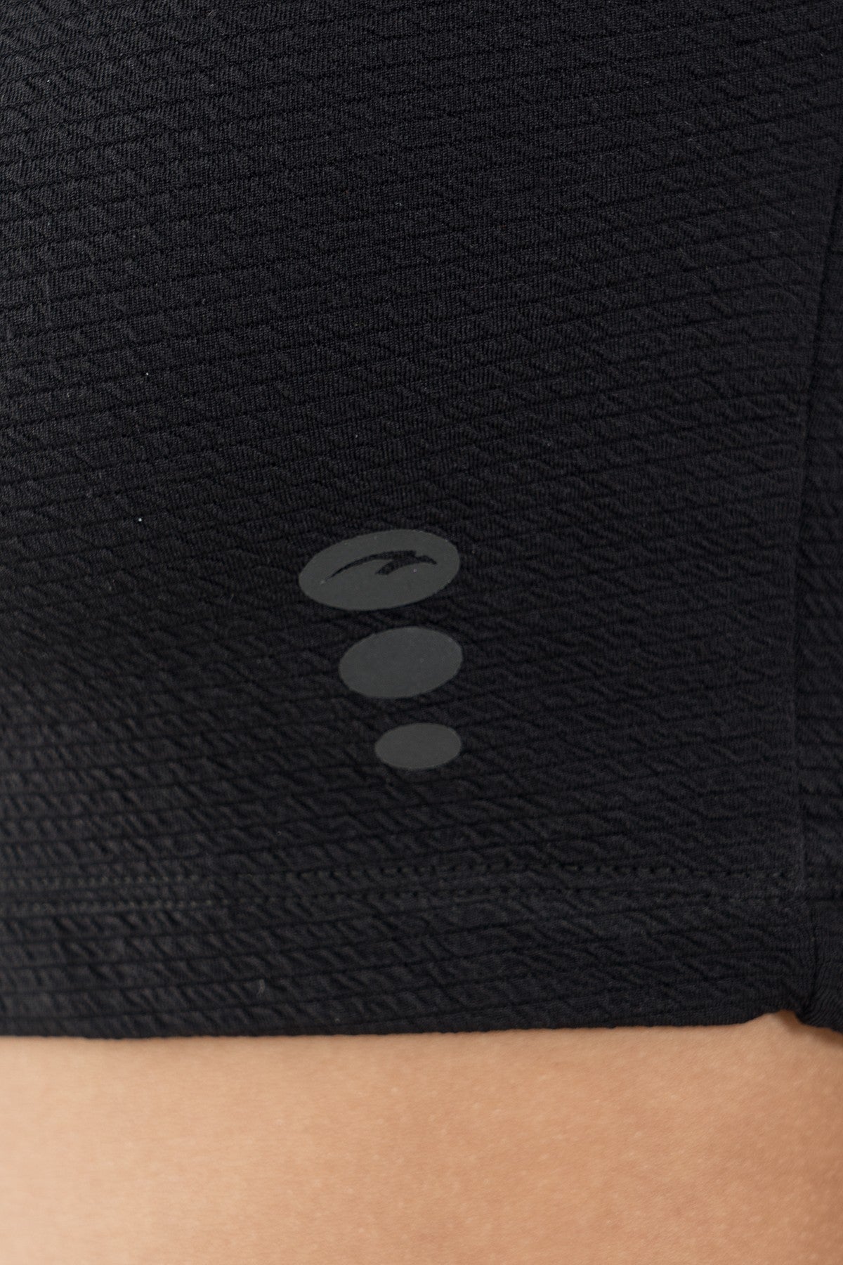 SlimFit Kadın Balıkçı Yaka Siyah Crop Top