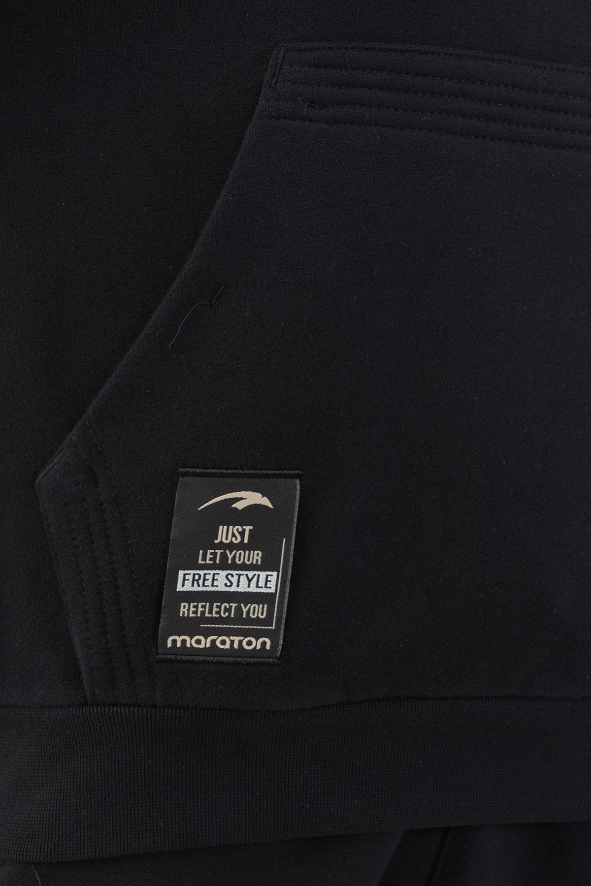 Comfort Kadın Kapüşonlu Siyah Sweatshirt