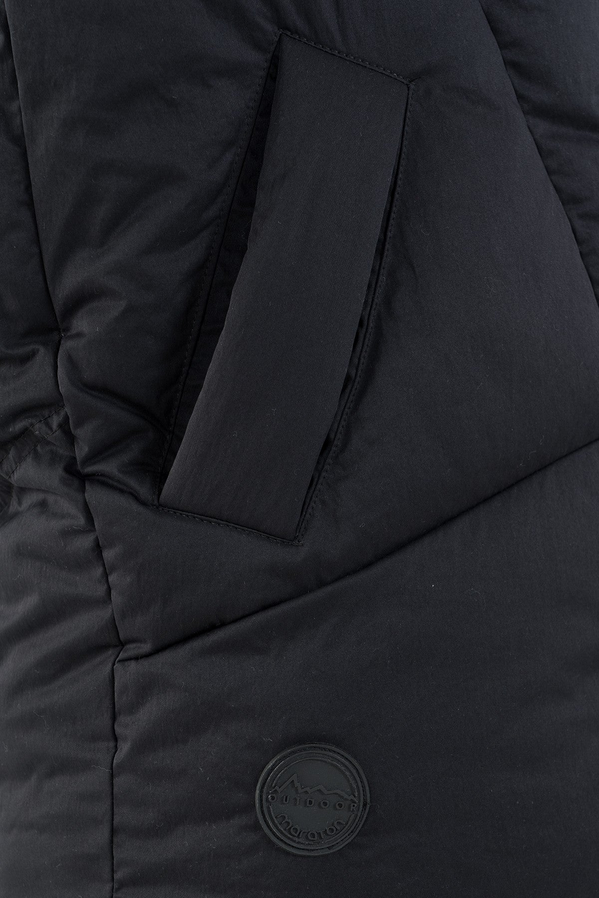 Oversize Kadın Dik Yaka Siyah Yelek