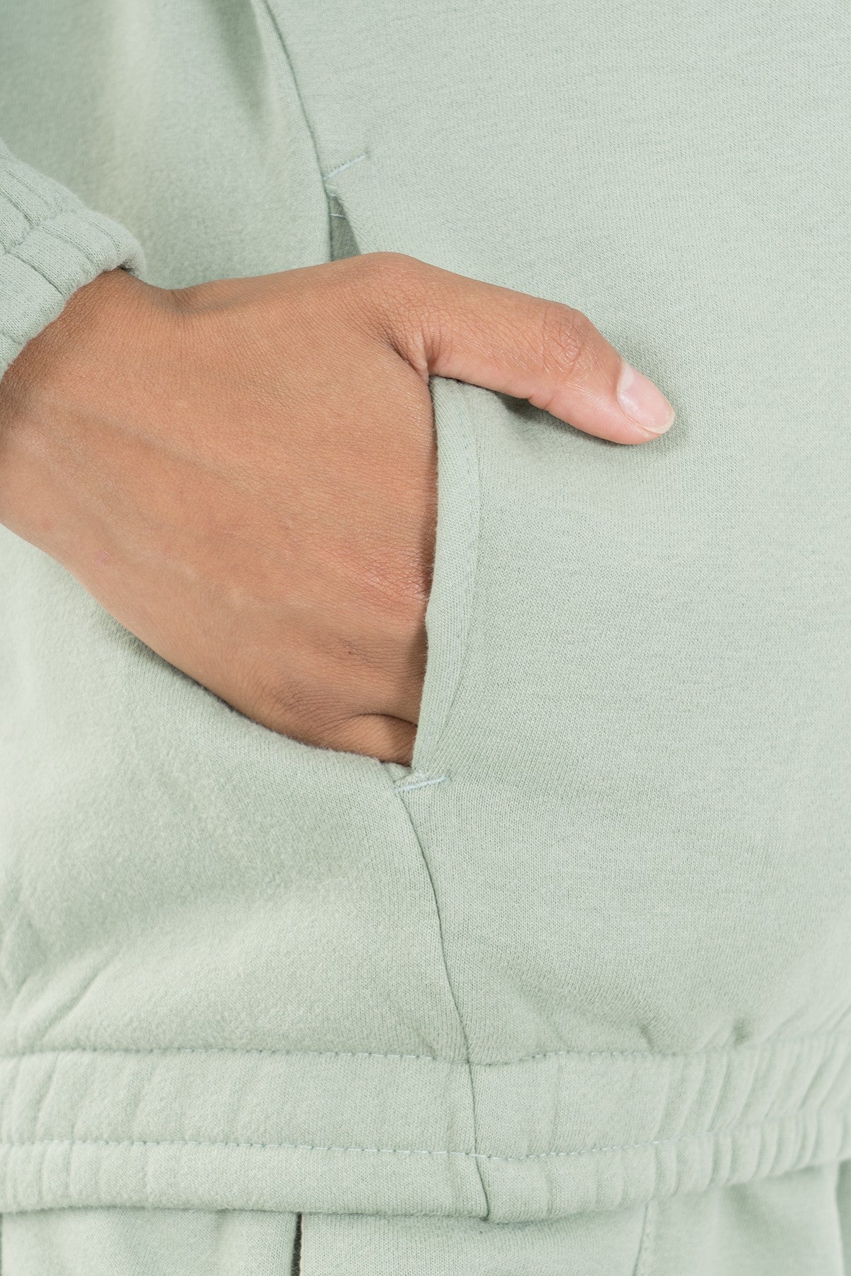 Comfort Kadın Kapüşonlu Yeşil Sweatshirt