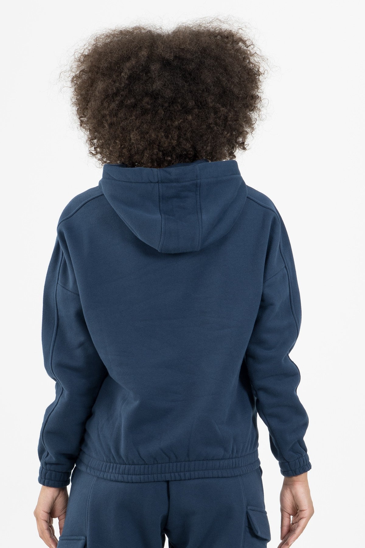 Comfort Kadın Kapüşonlu Lacivert Sweatshirt