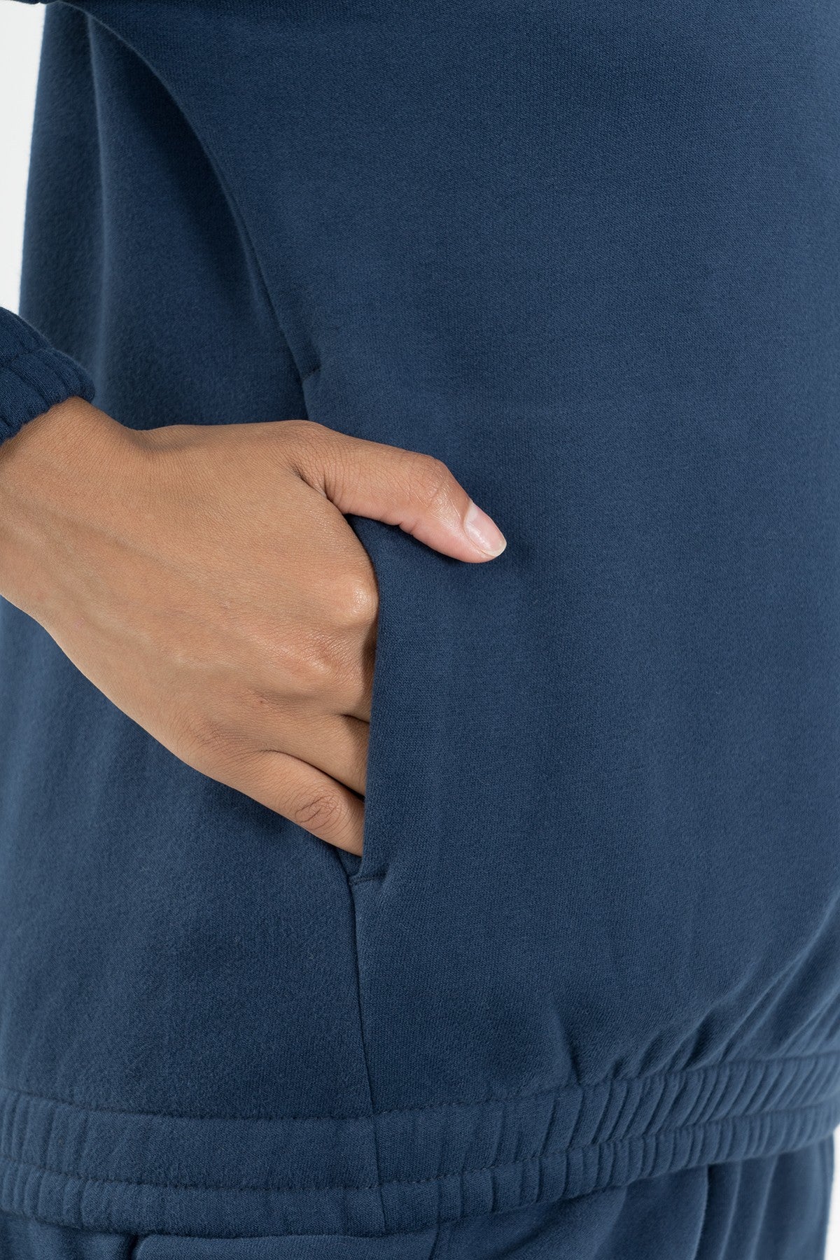 Comfort Kadın Kapüşonlu Lacivert Sweatshirt