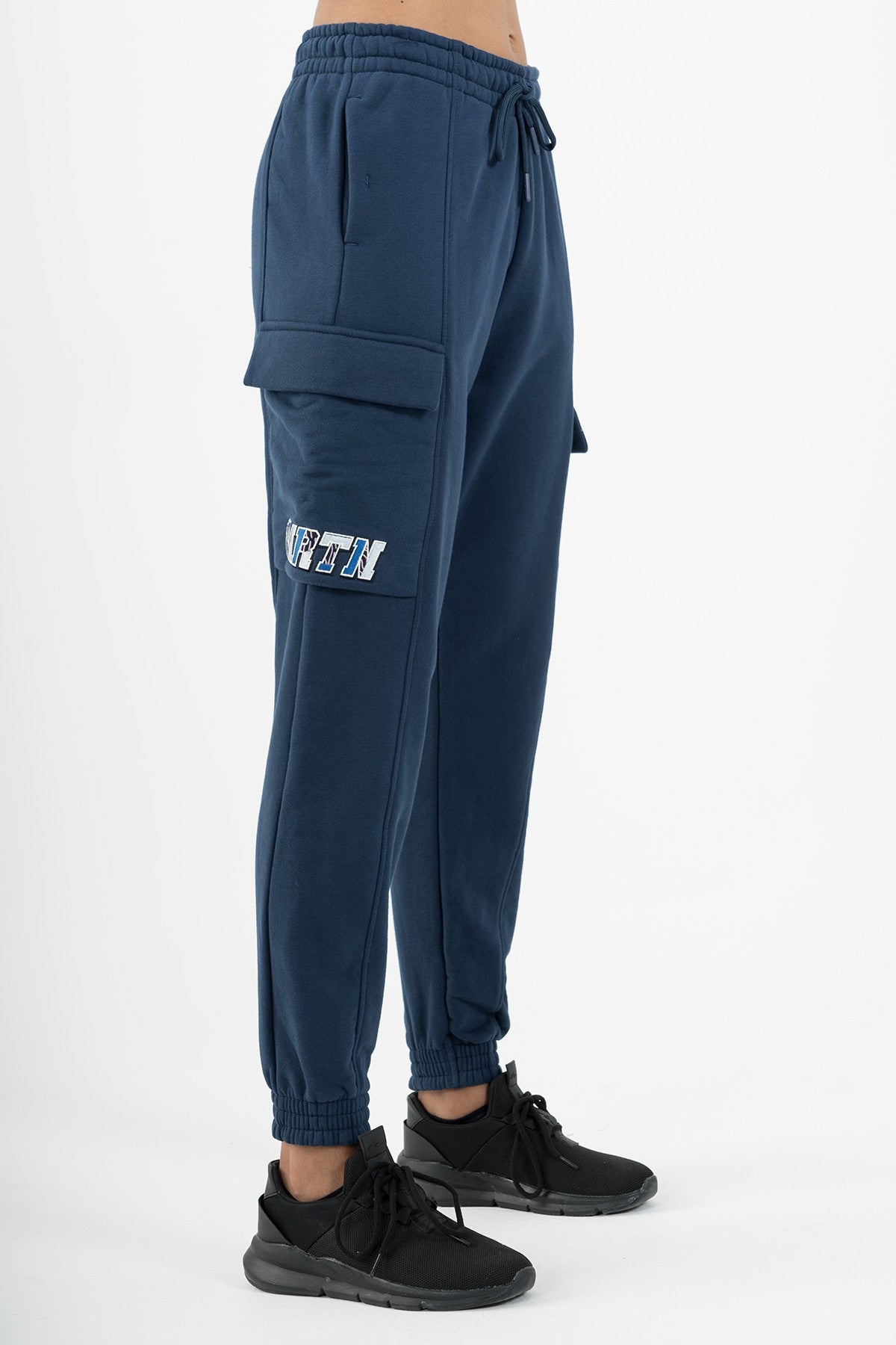Comfort Kadın Dönüşlü Paça Lacivert Eşofman Altı