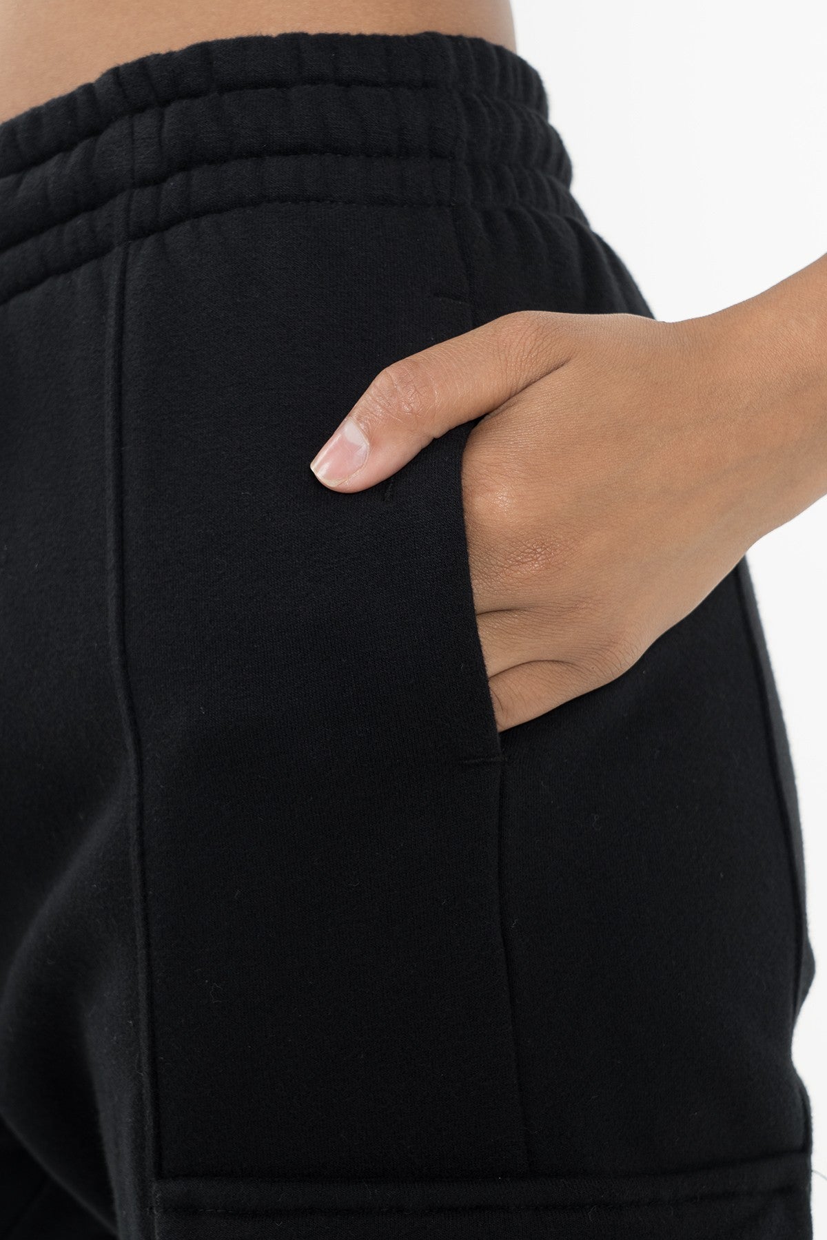 Comfort Kadın Dönüşlü Paça Siyah Eşofman Altı
