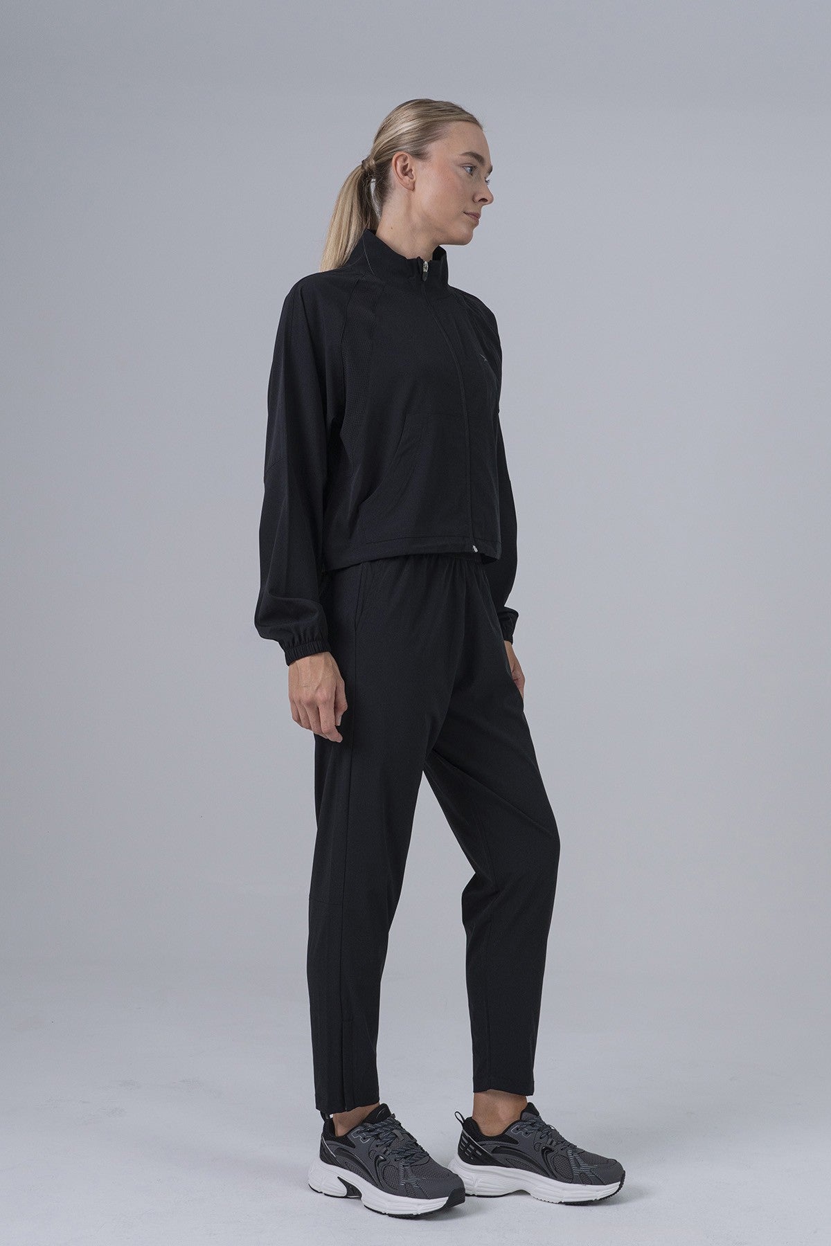 Full Zip Kadın Siyah Eşofman Üstü