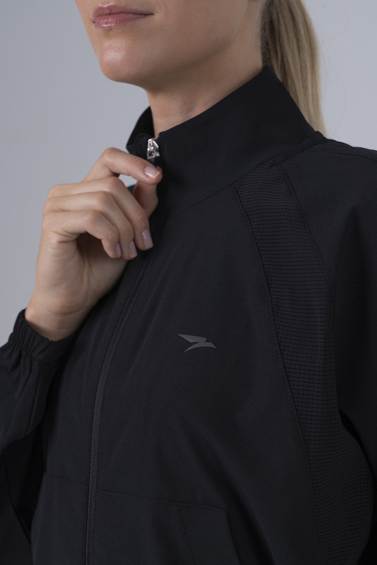 Full Zip Kadın Siyah Eşofman Üstü